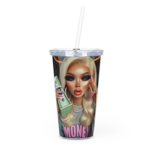 Money Talks Tumbler with Straw Mug Printify 20oz Transparent 