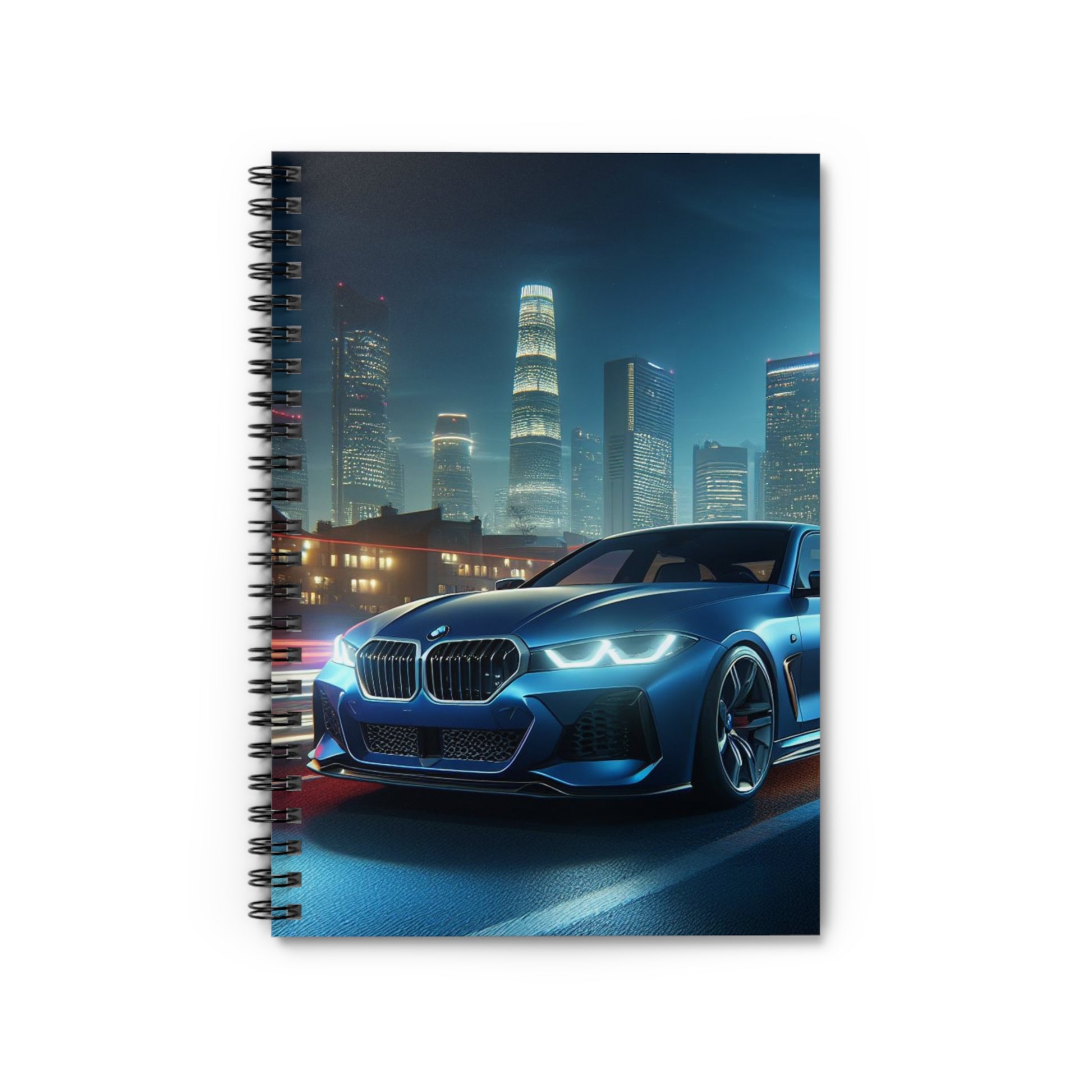 Blue BMW Spiral Notebook Paper products Printify One Size  