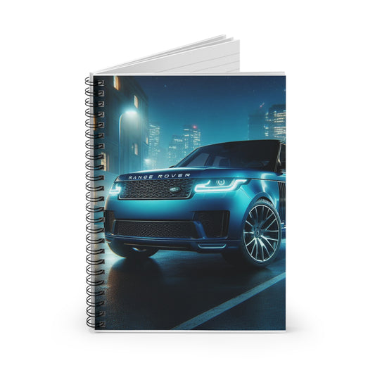 Blue Range Rover Spiral Notebook Paper products Printify   