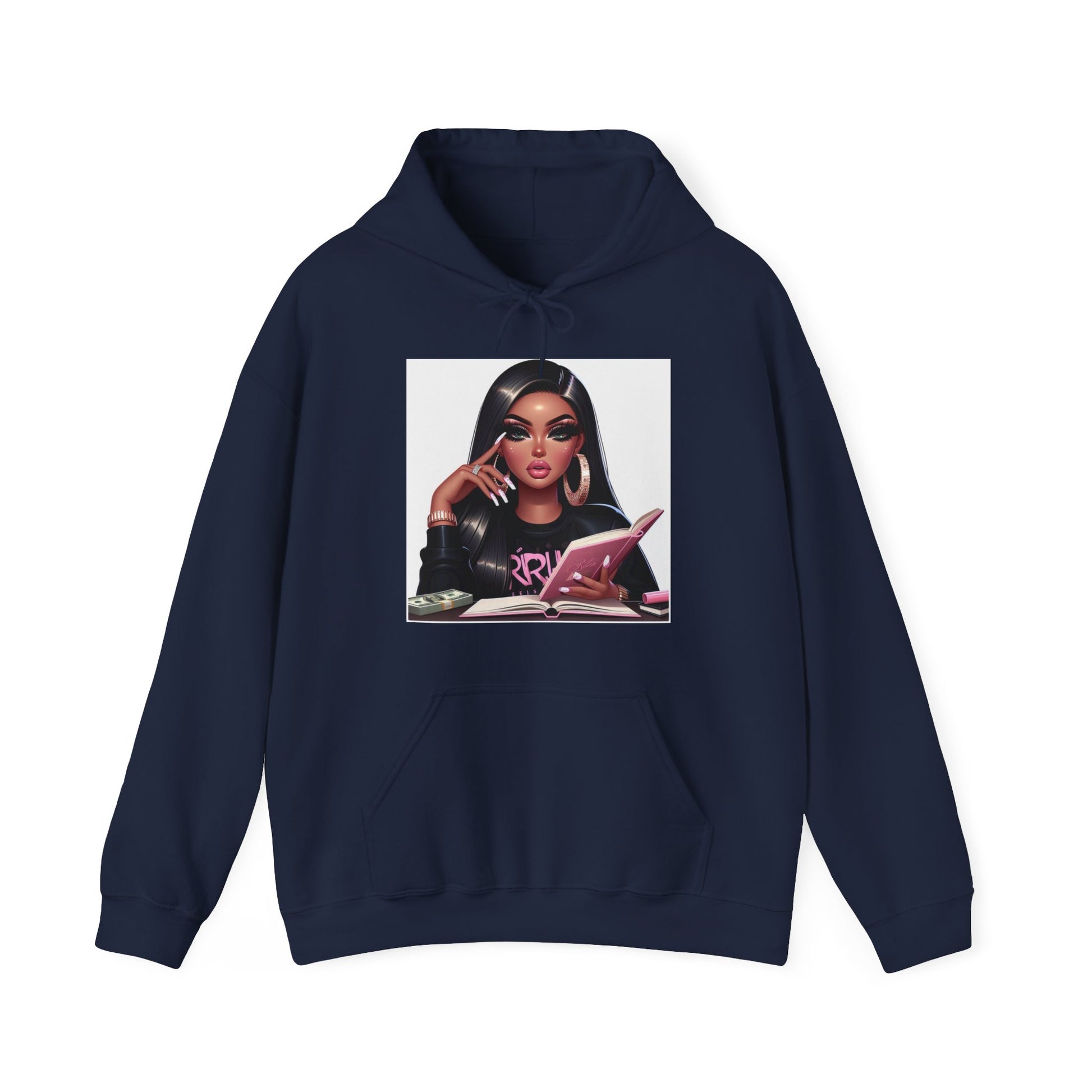 Thinking of a Plan Hoodie Hoodie Printify Navy S 