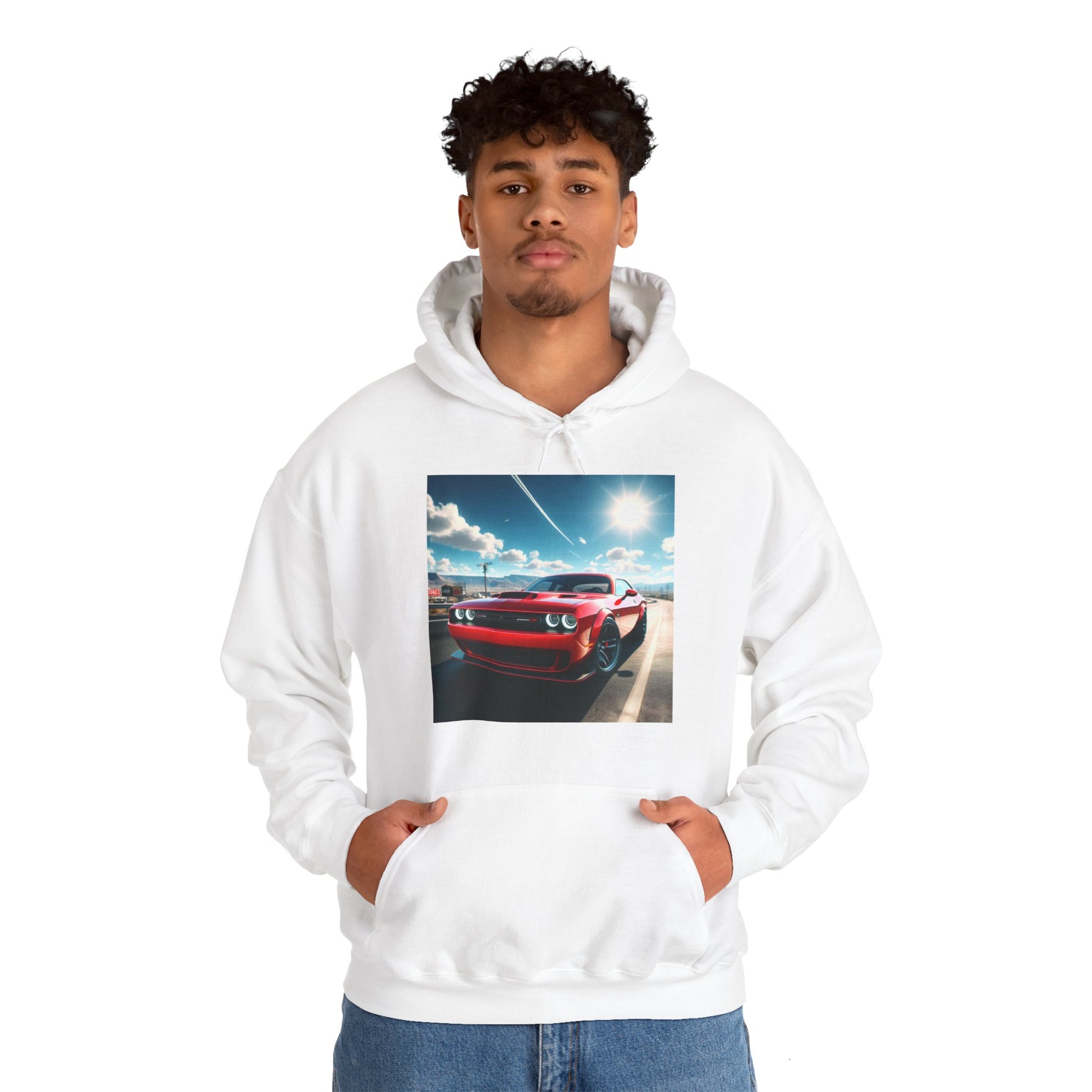 Red Challenger Hoodie Hoodie Printify   