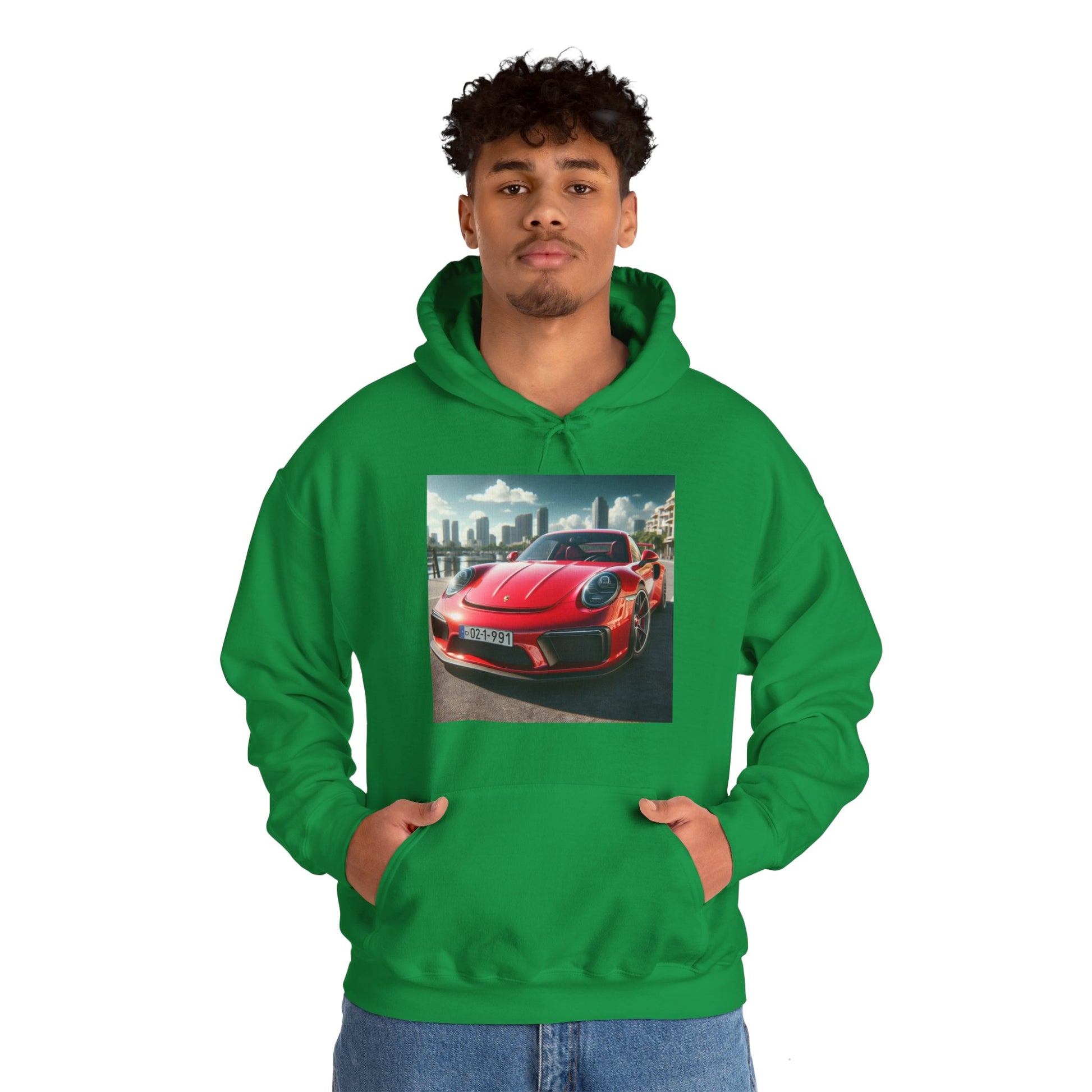 Red Porsche Hoodie Hoodie Printify   