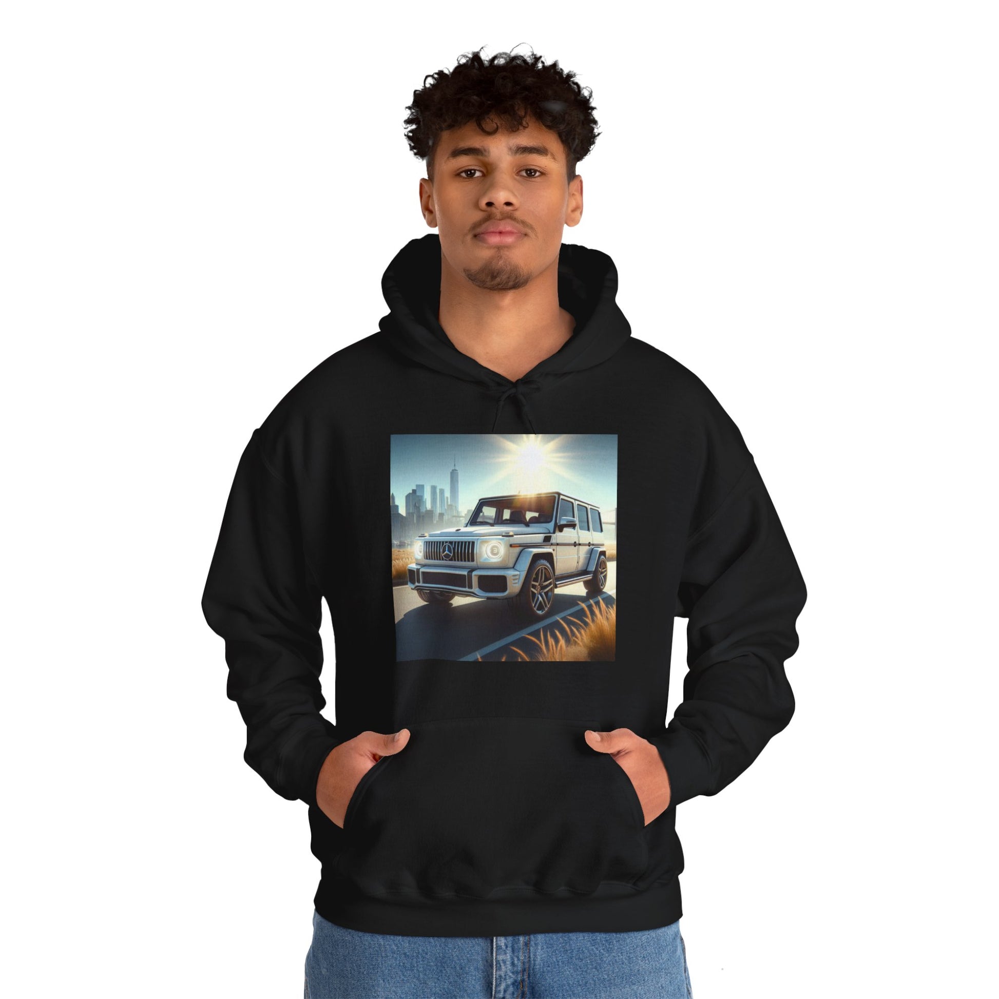 White G-Wagon Hoodie Hoodie Printify   