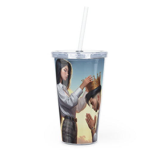 My King Tumbler with Straw Mug Printify 20oz Transparent 