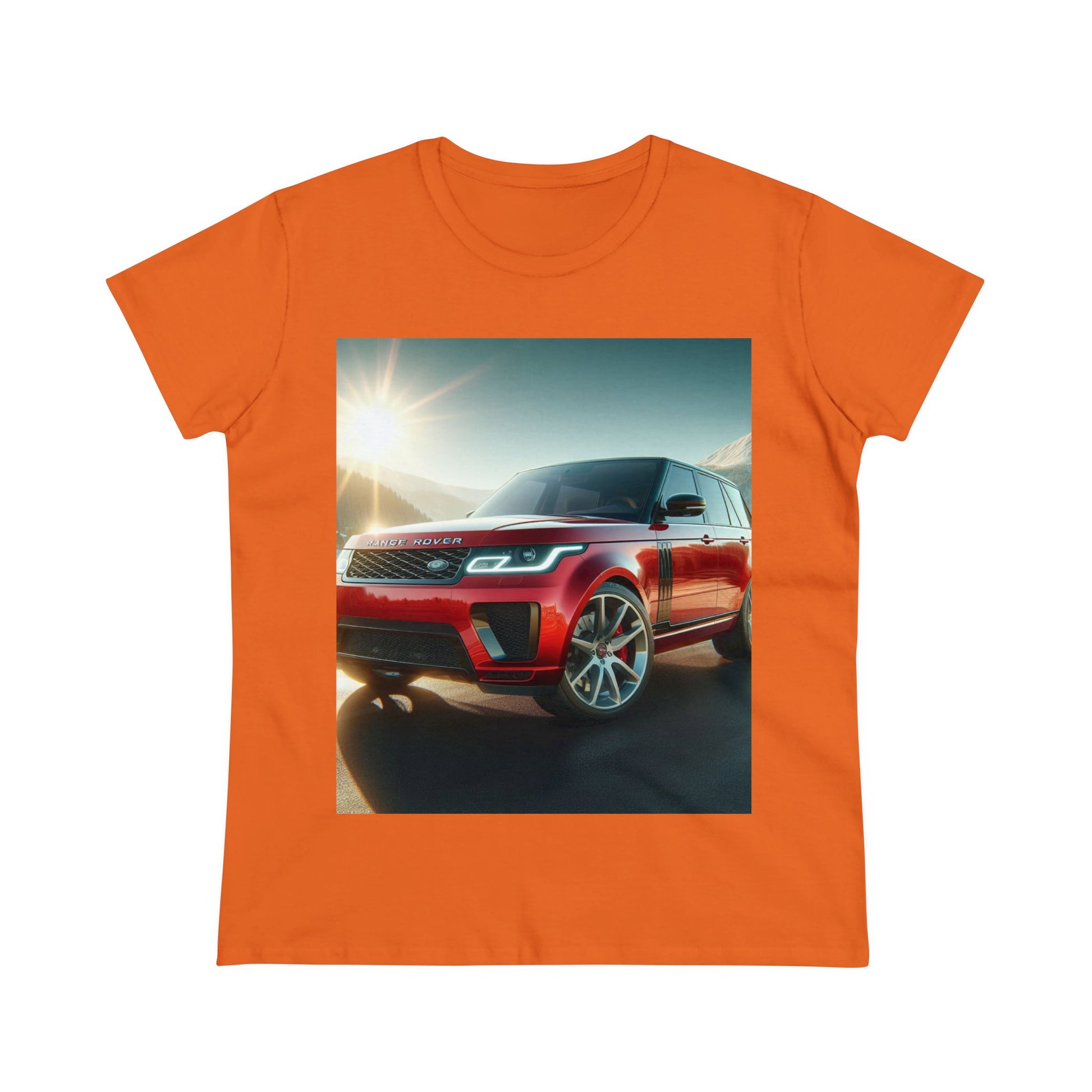 Red Range Rover T-Shirt T-Shirt Printify Orange S 