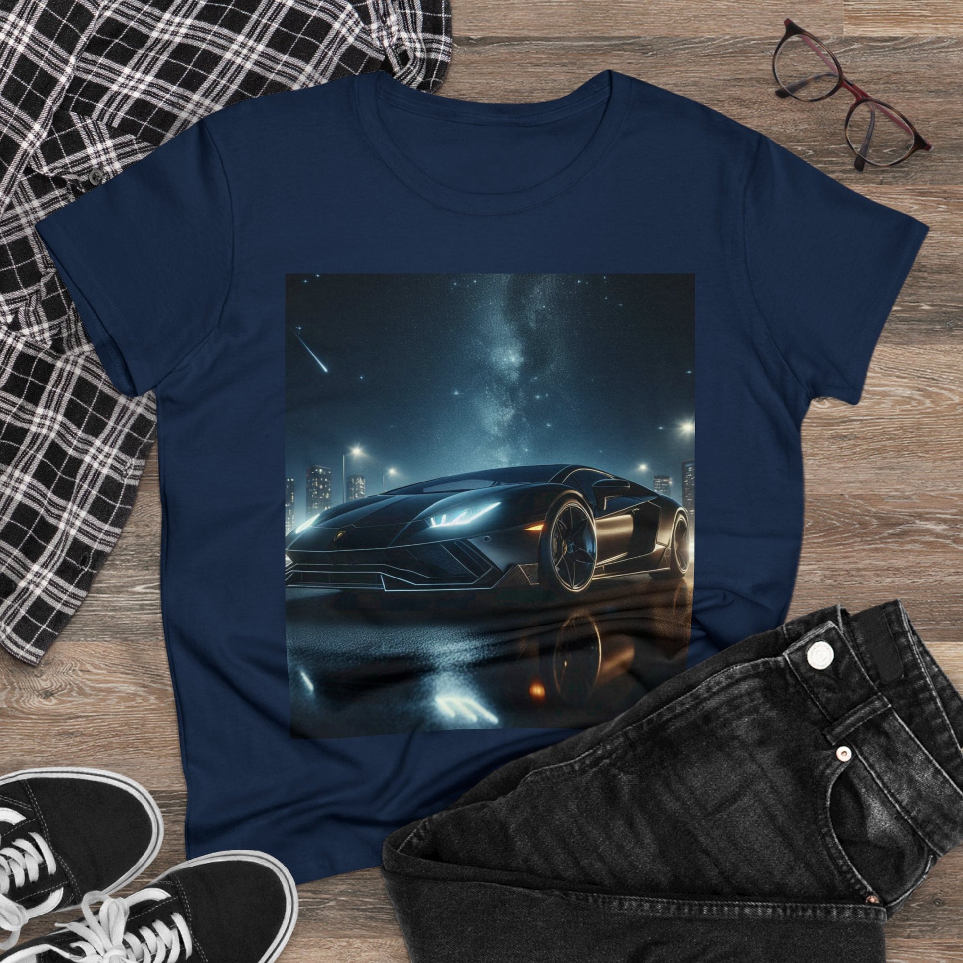 Black Lamborghini T-Shirt T-Shirt Printify   