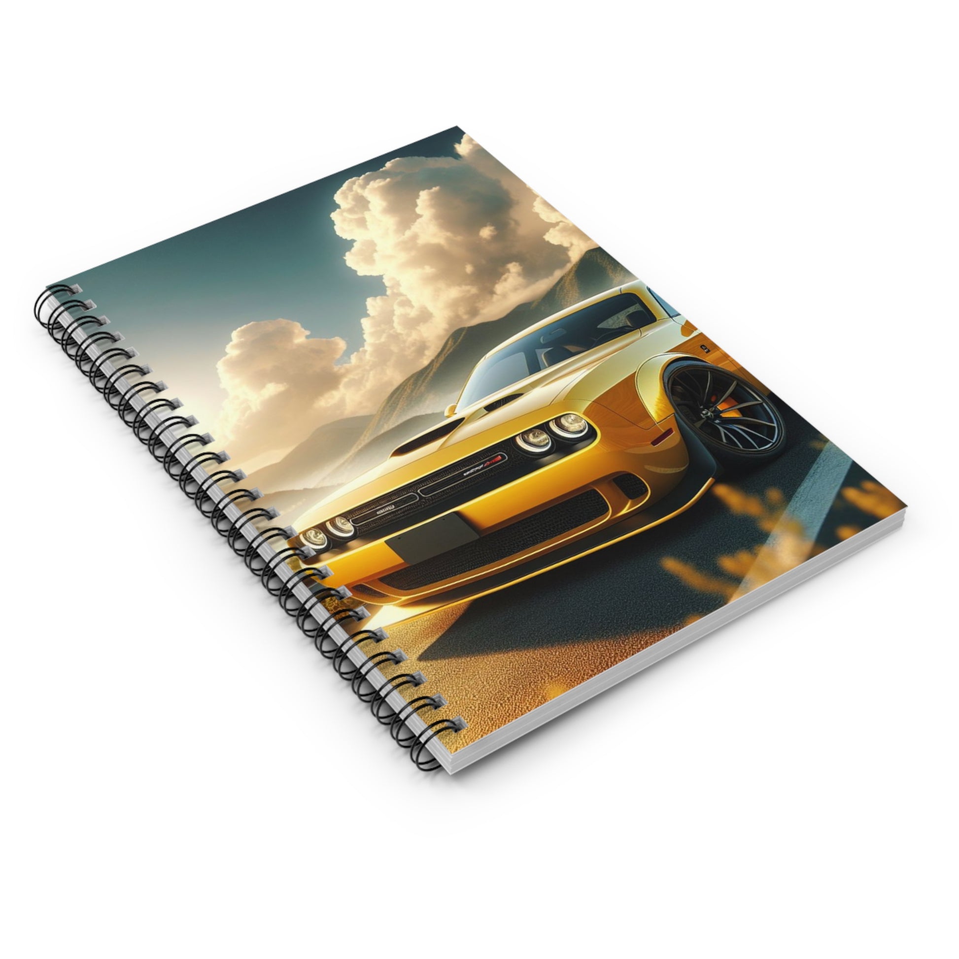 Yellow Challenger Spiral Notebook Paper products Printify   