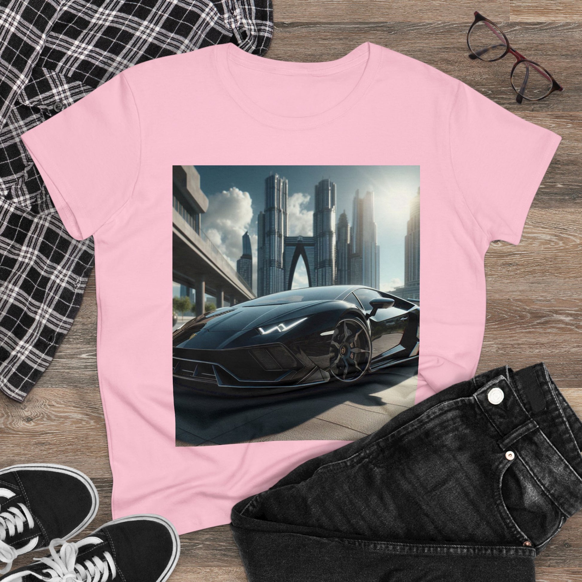 Black Lamborghini T-Shirt T-Shirt Printify   