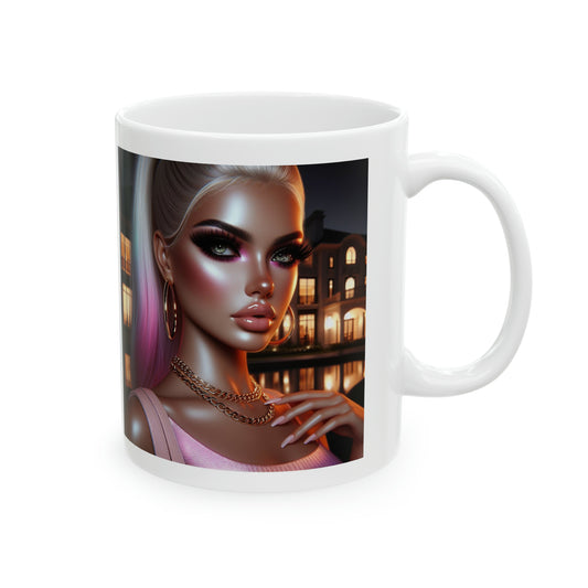 Pink at Night Mug Mug Printify   