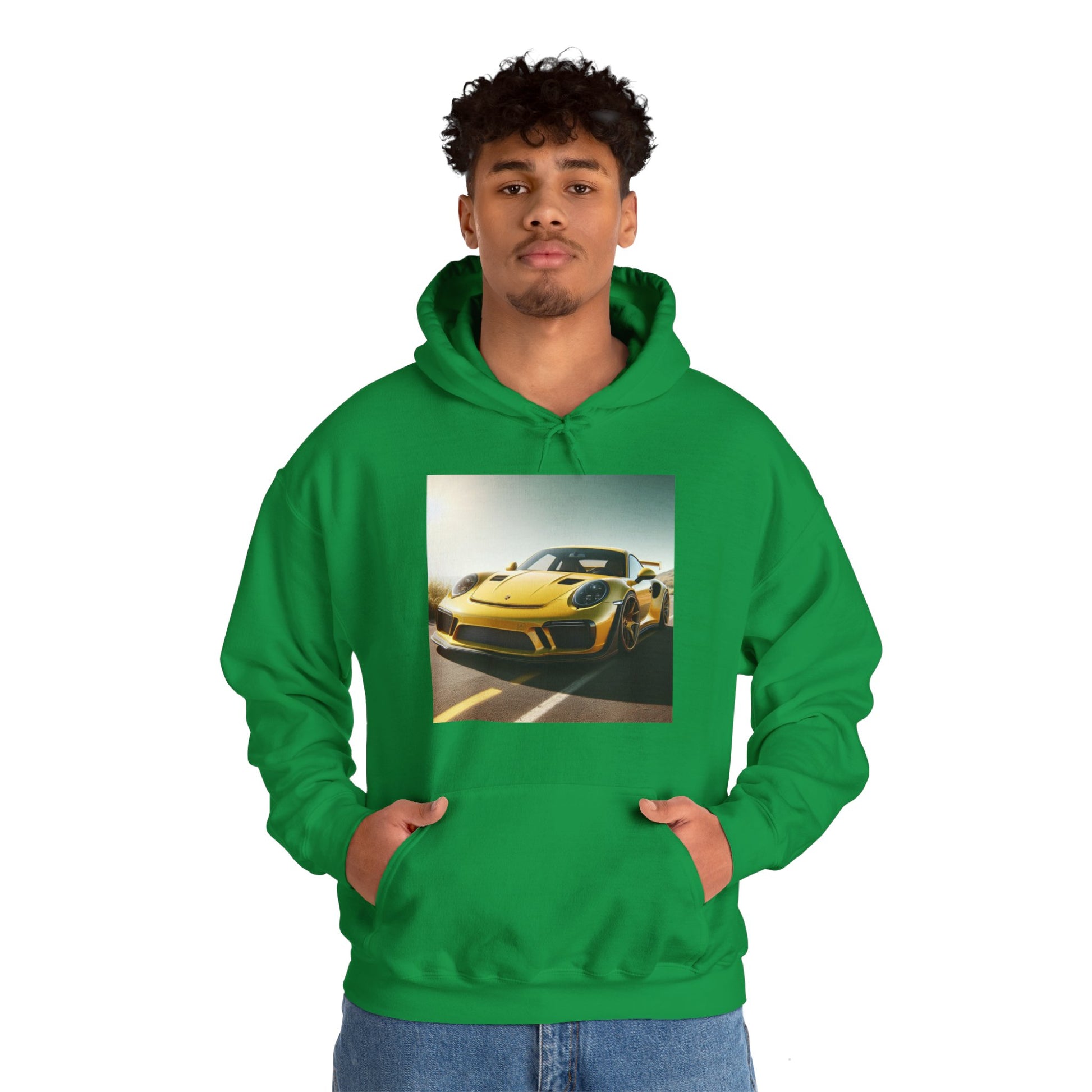 Yellow Porsche Hoodie Hoodie Printify   