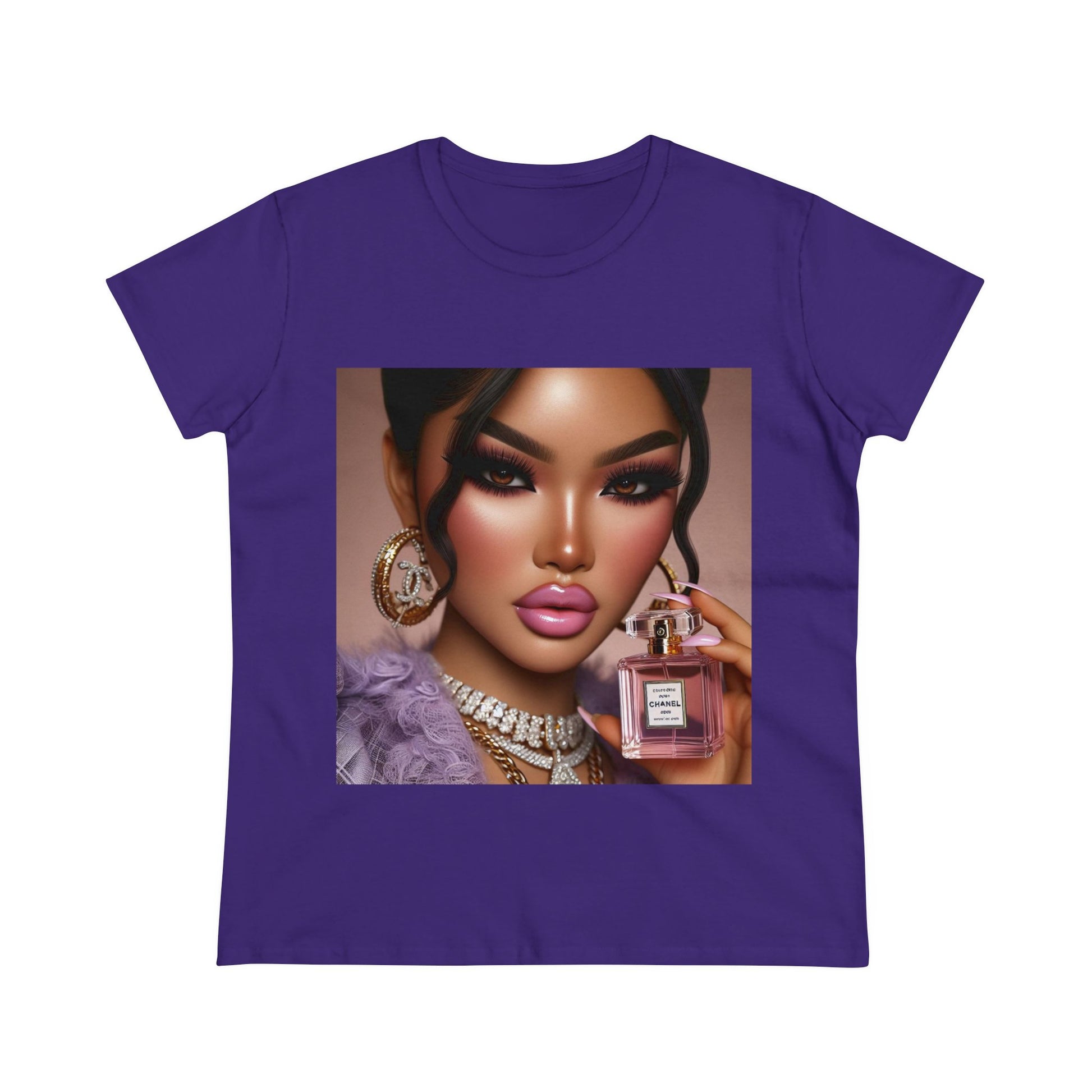 Chanel Please T-Shirt T-Shirt Printify Purple S 