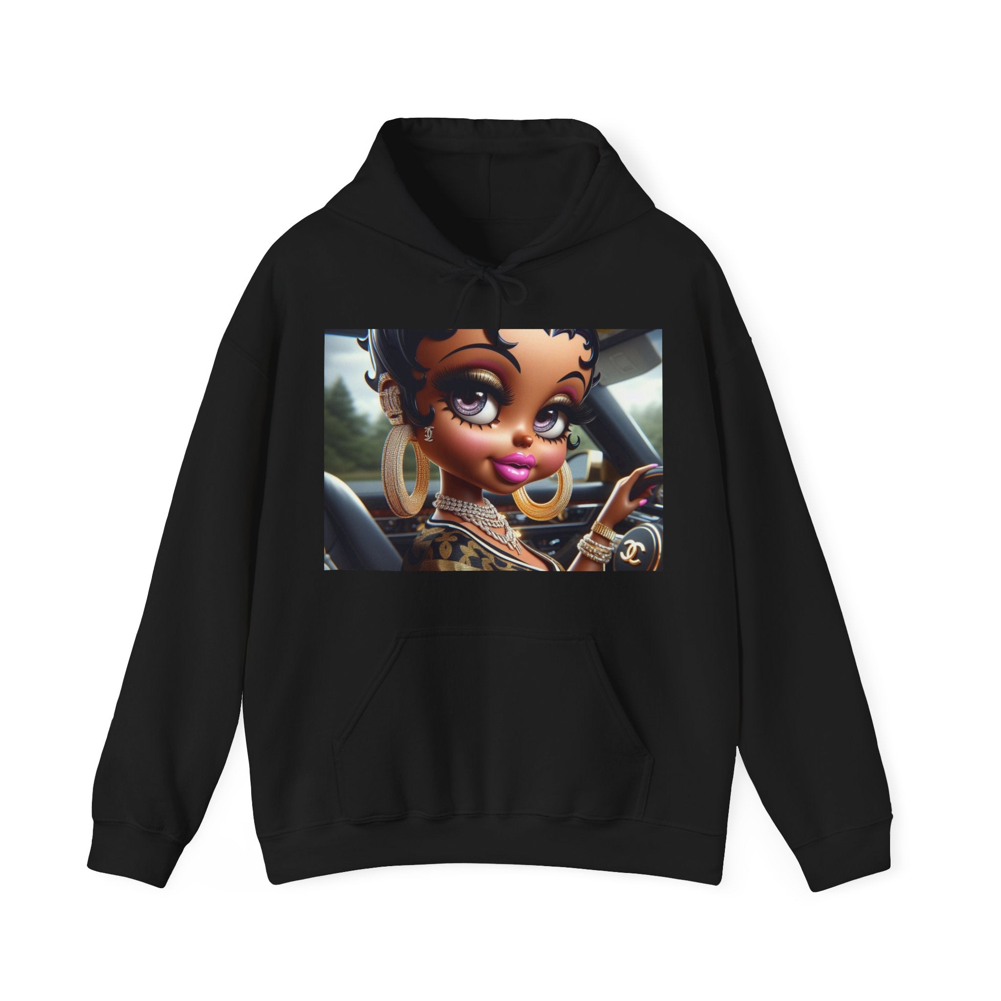 Betty Beauty Hoodie Hoodie Printify Black S 