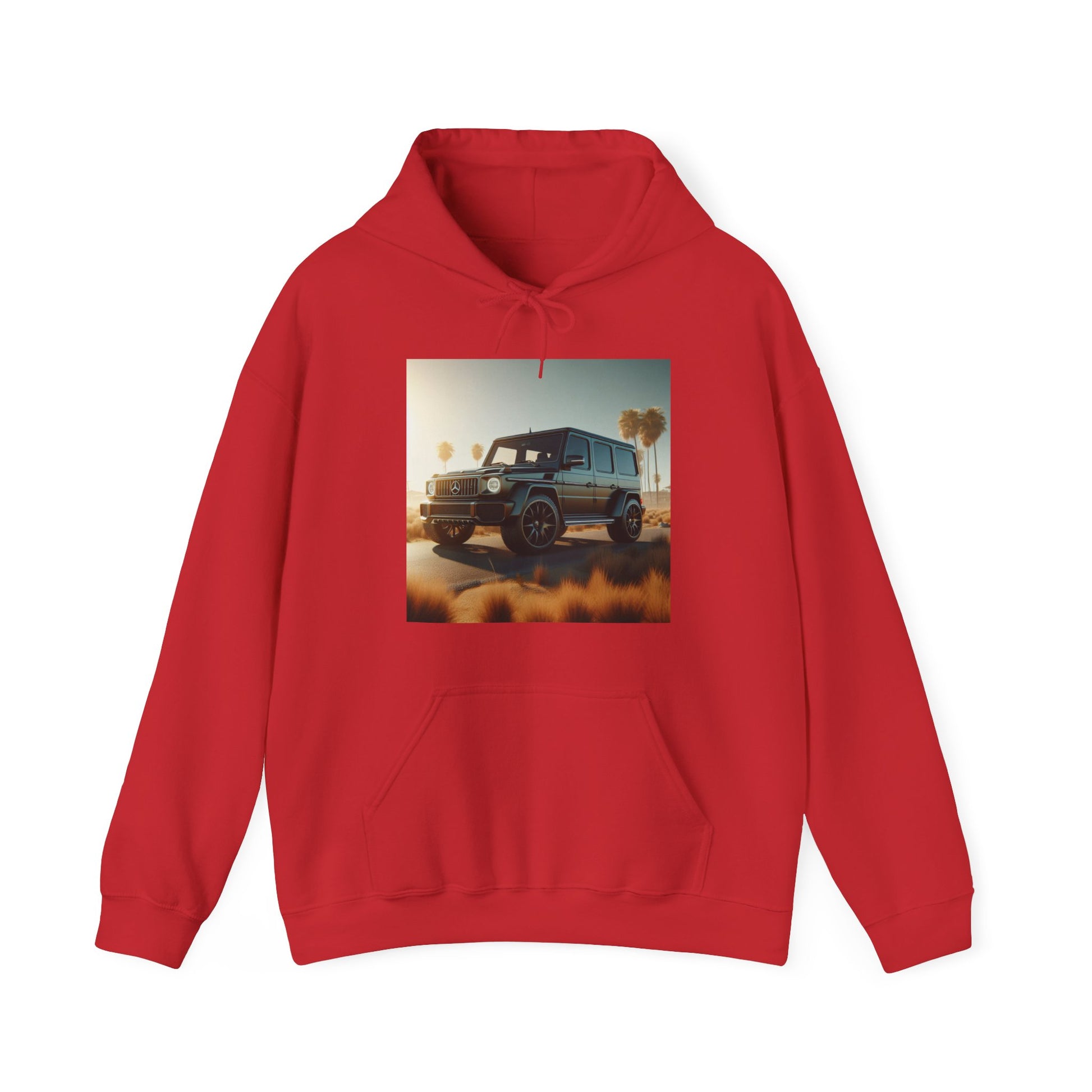 Black G-Wagon Hoodie Hoodie Printify Red S 