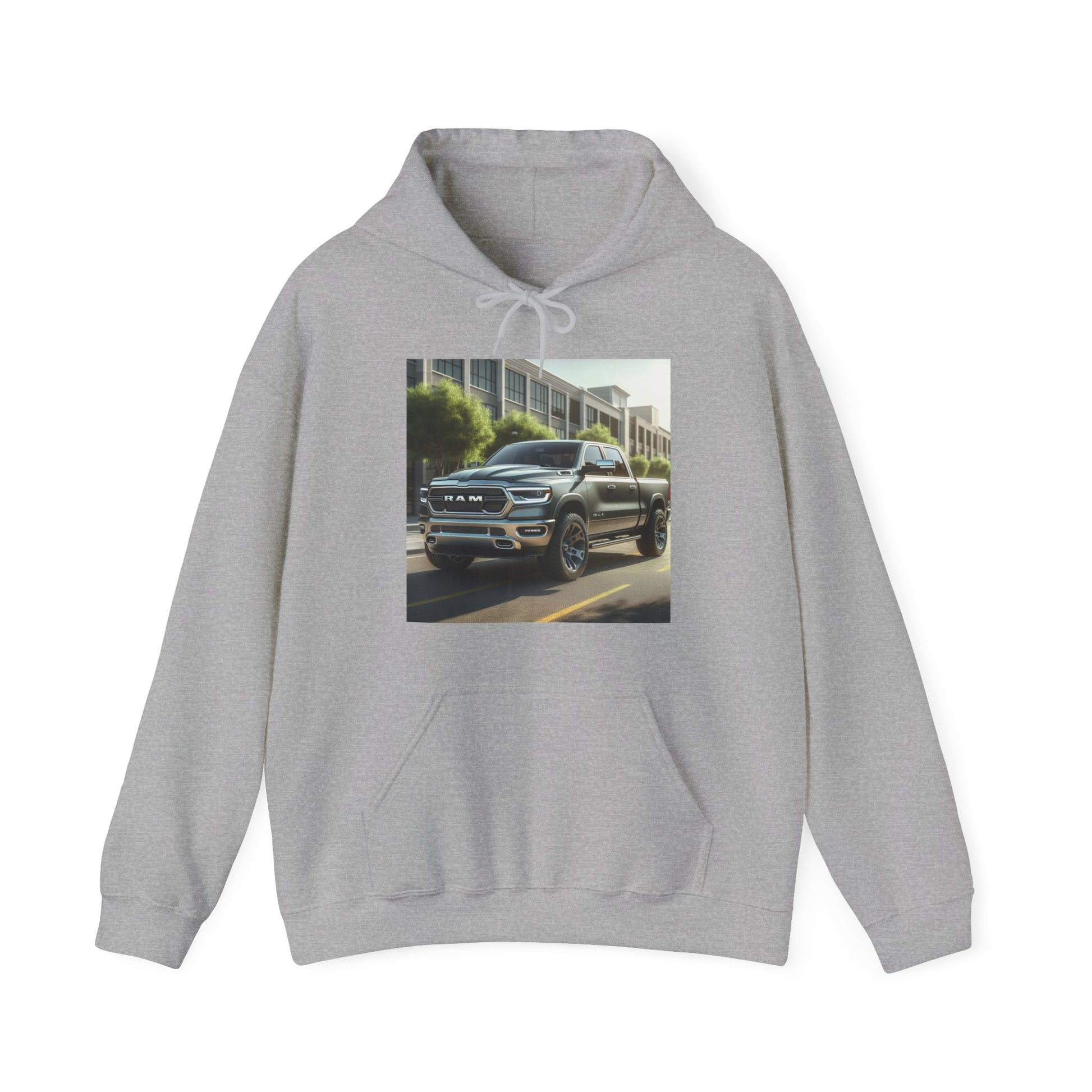 Gray Dodge Ram Hoodie Hoodie Printify Sport Grey S 