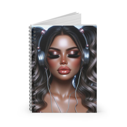Music Vibes Spiral Notebook Paper products Printify   