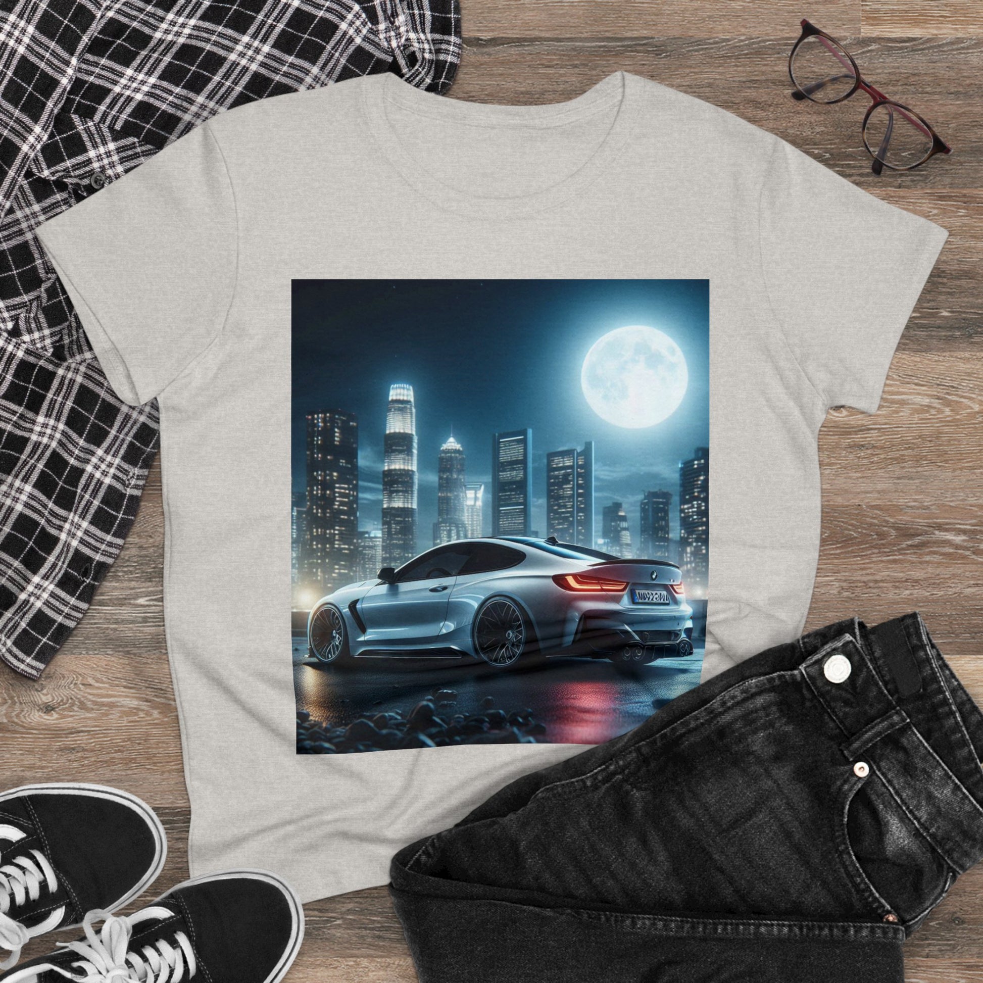 White BMW T-Shirt T-Shirt Printify   