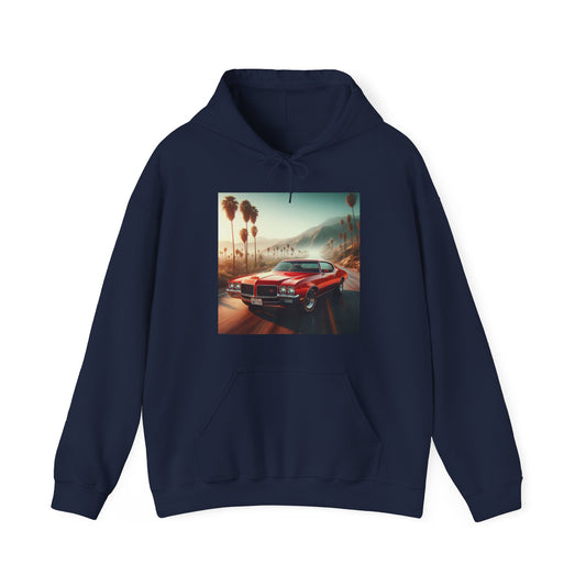 1972 Red Buick Gran Sport Hoodie Hoodie Printify Navy S 