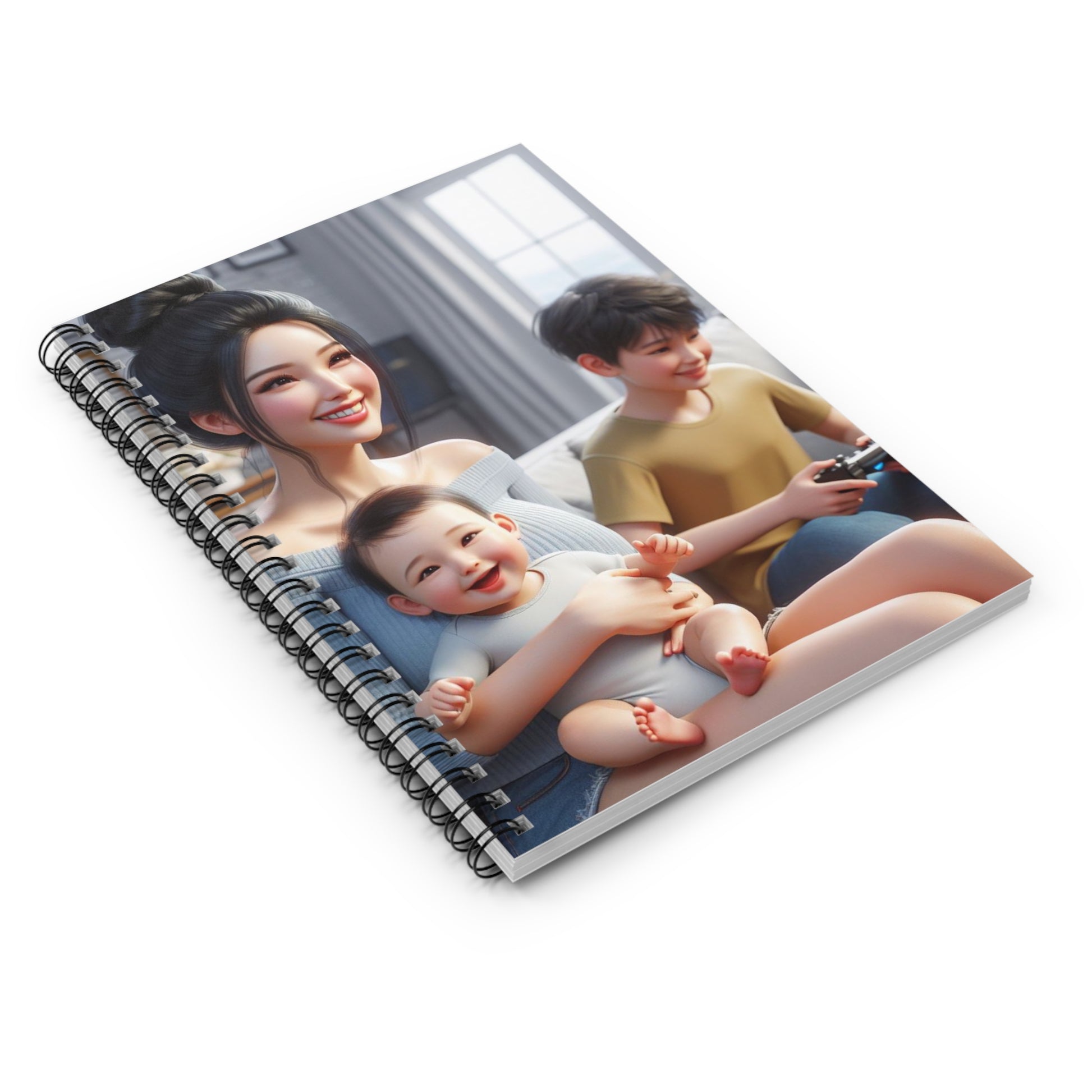 Family Time Spiral Notebook Paper products Printify   