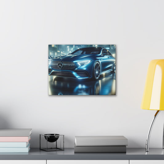Blue Mercedes Canvas Canvas Printify 16″ x 12″ (Horizontal) 0.75'' 