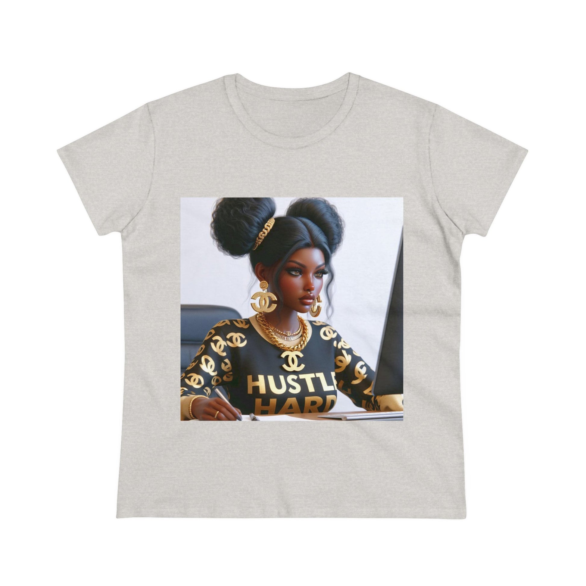 Hustle Hard T-Shirt T-Shirt Printify Ash S 