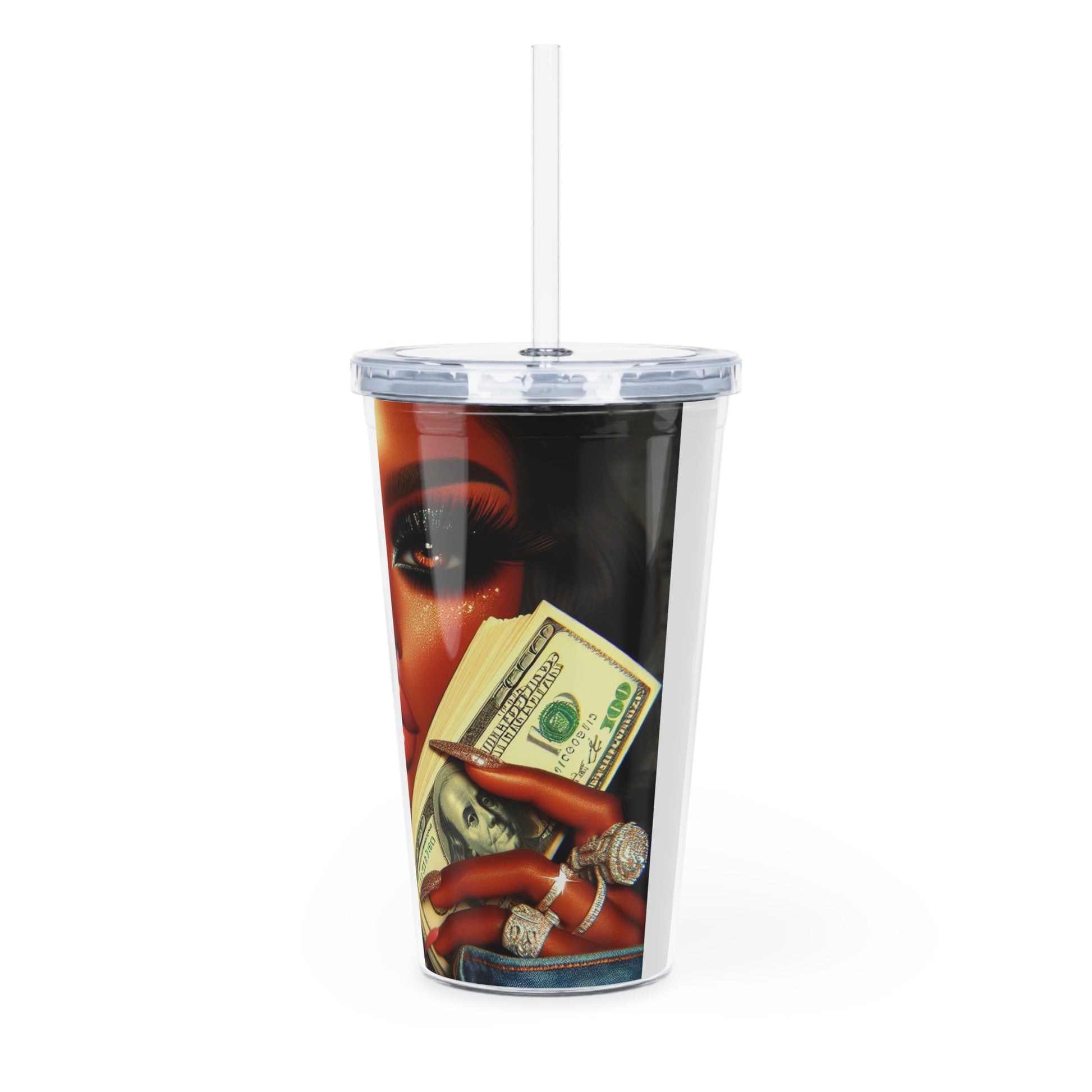 Money Talks Tumbler with Straw Mug Printify   