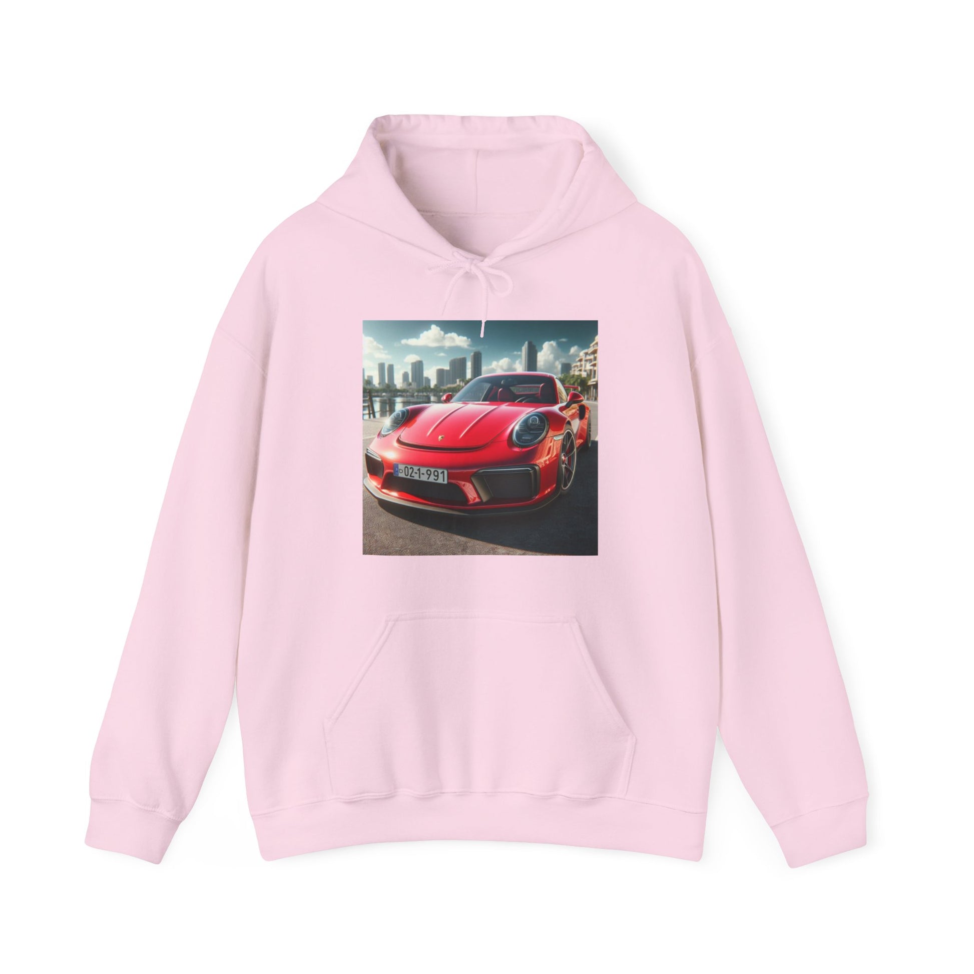 Red Porsche Hoodie Hoodie Printify Light Pink S 