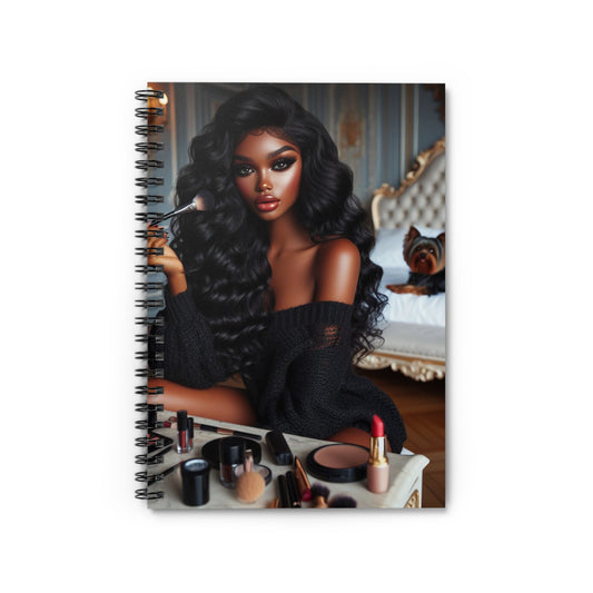 Make Up Time Spiral Notebook Paper products Printify One Size  