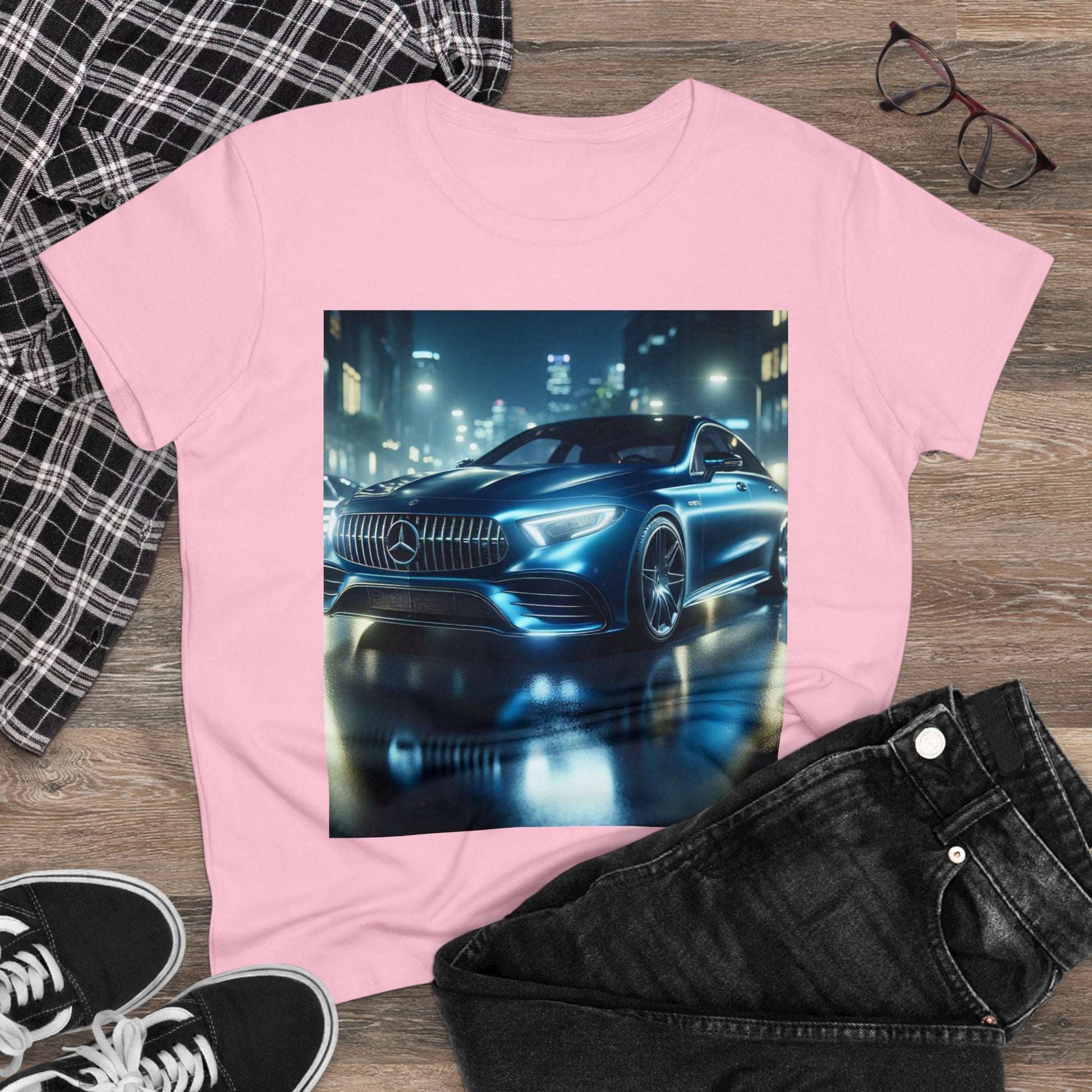 Blue Mercedes T-Shirt T-Shirt Printify   