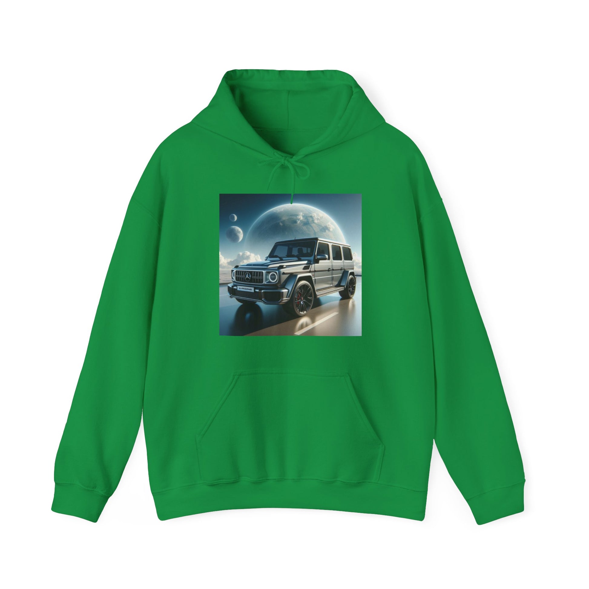 Silver G-Wagon Hoodie Hoodie Printify Irish Green S 