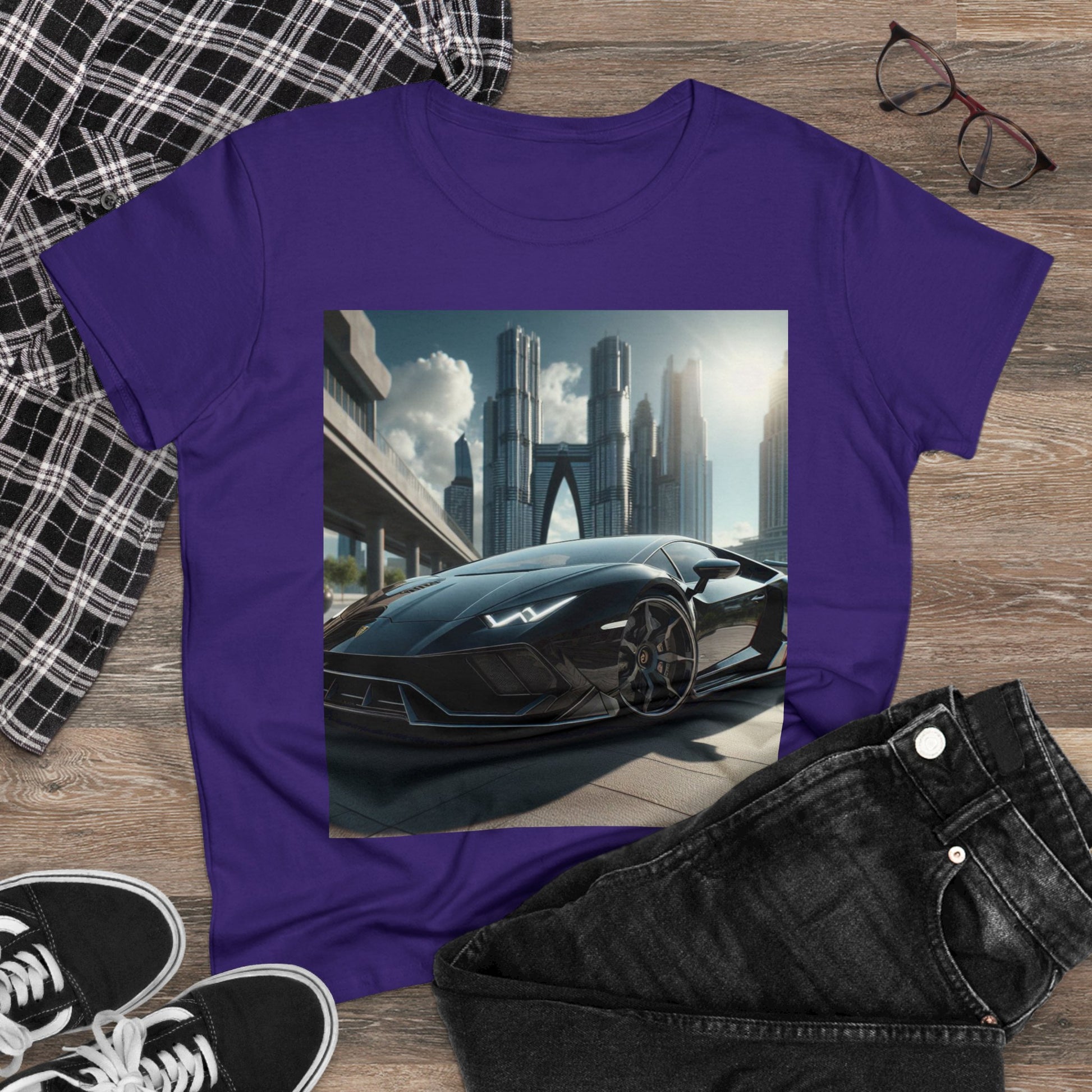 Black Lamborghini T-Shirt T-Shirt Printify   