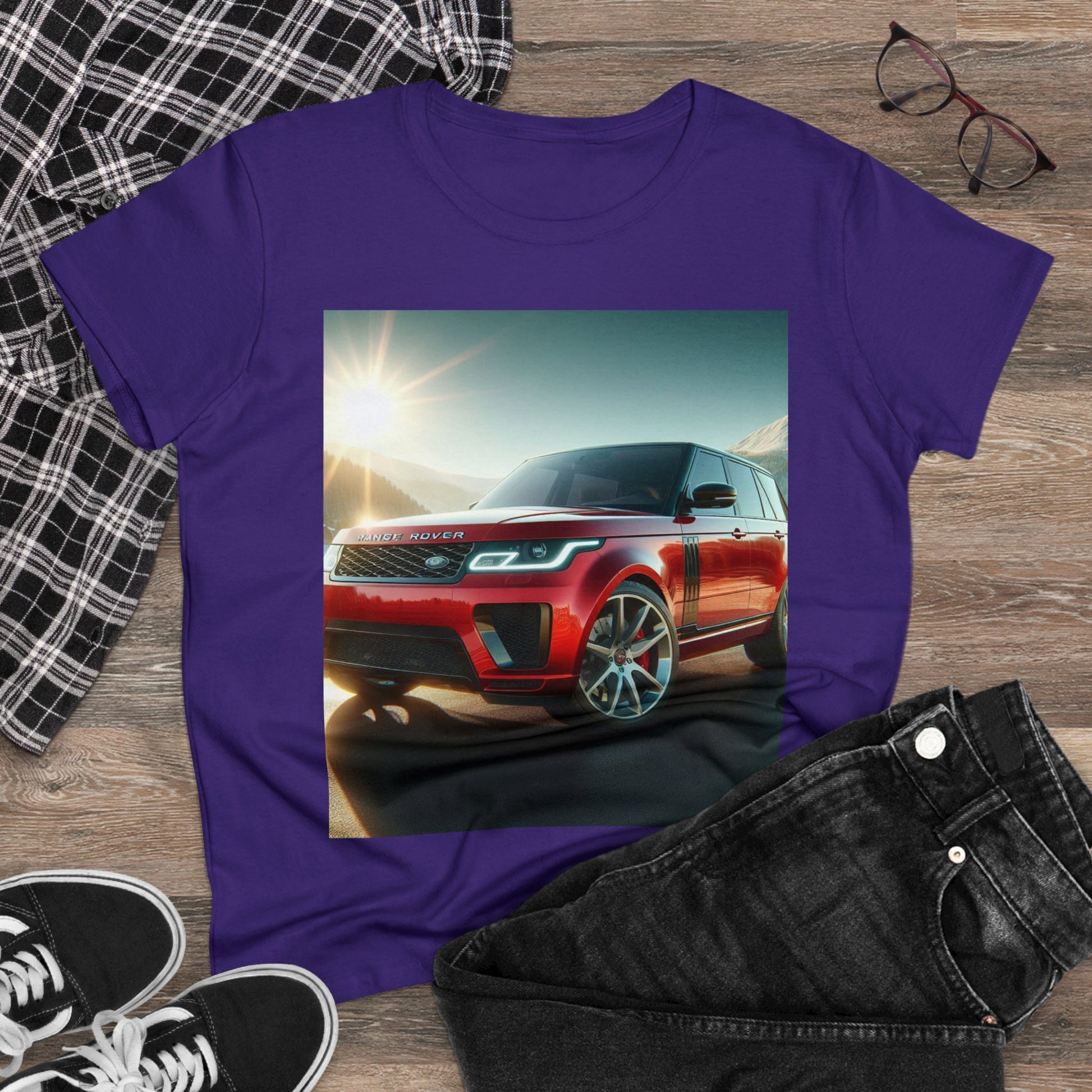 Red Range Rover T-Shirt T-Shirt Printify   