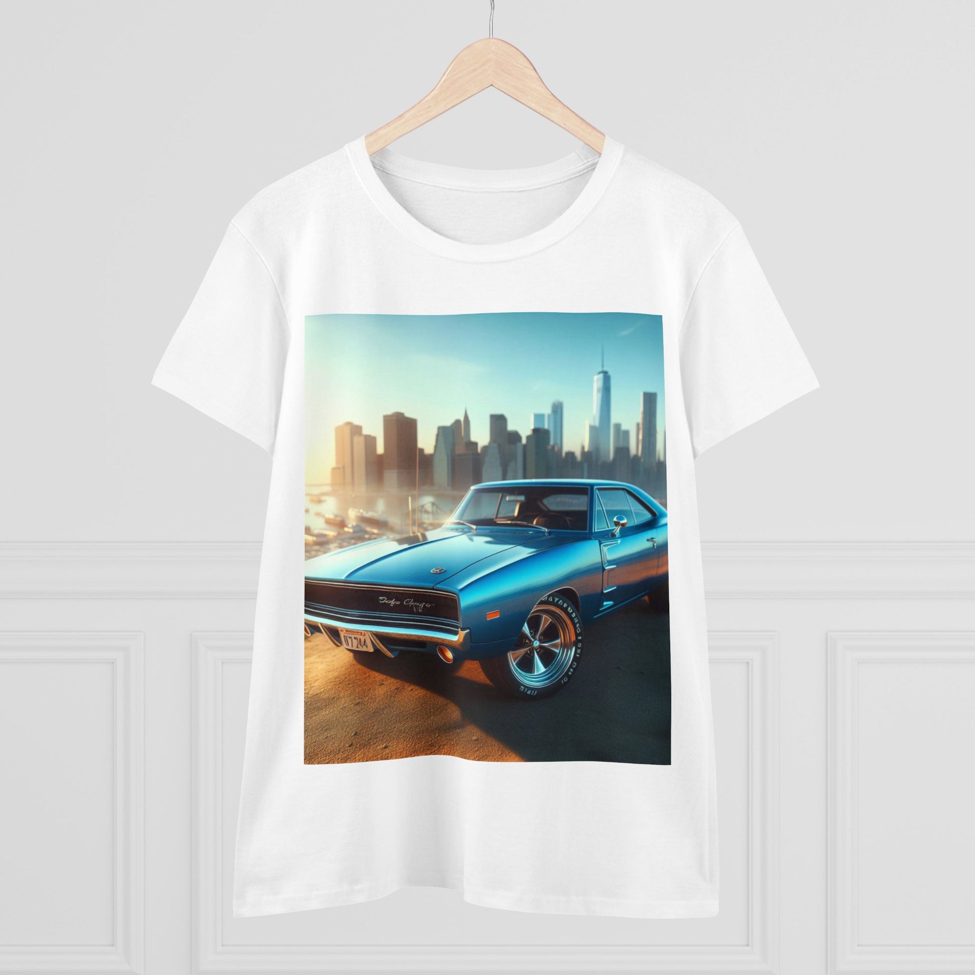 1970 Blue Dodge Charger T-Shirt T-Shirt Printify   