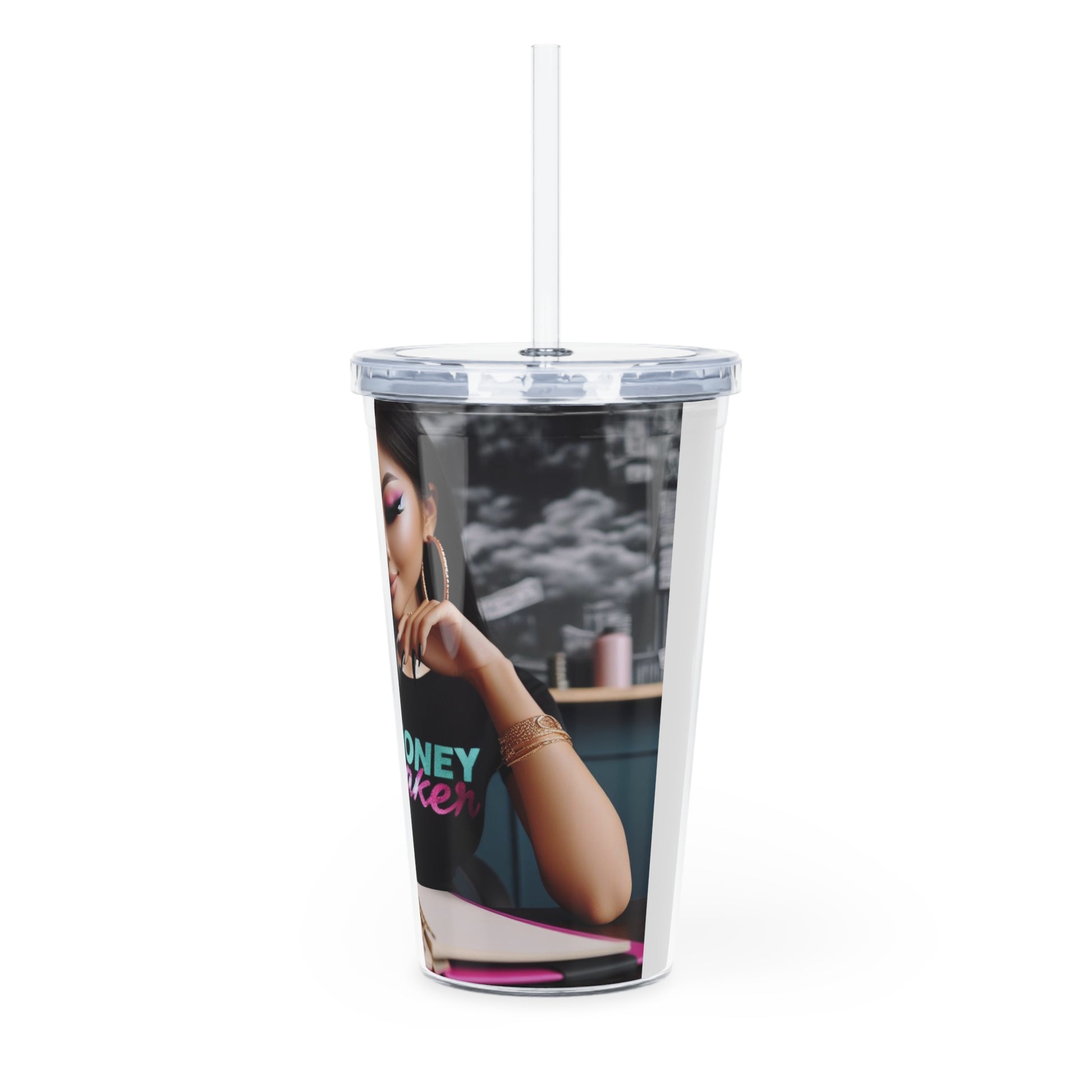 Money Maker Tumbler with Straw Mug Printify   