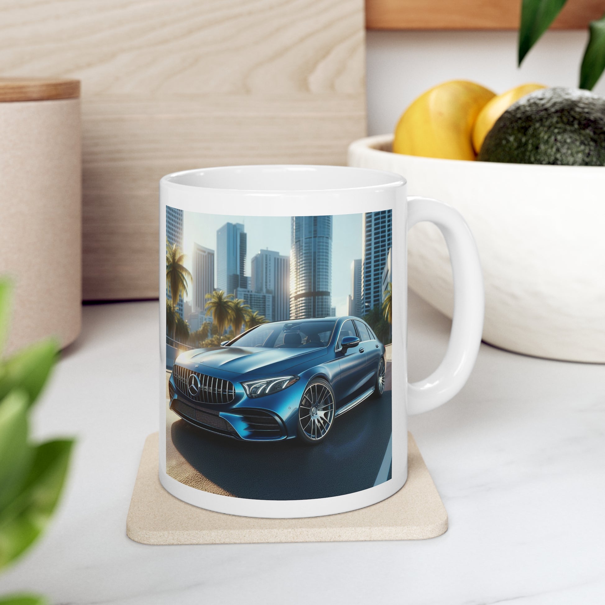 Blue Mercedes Mug Mug Printify   