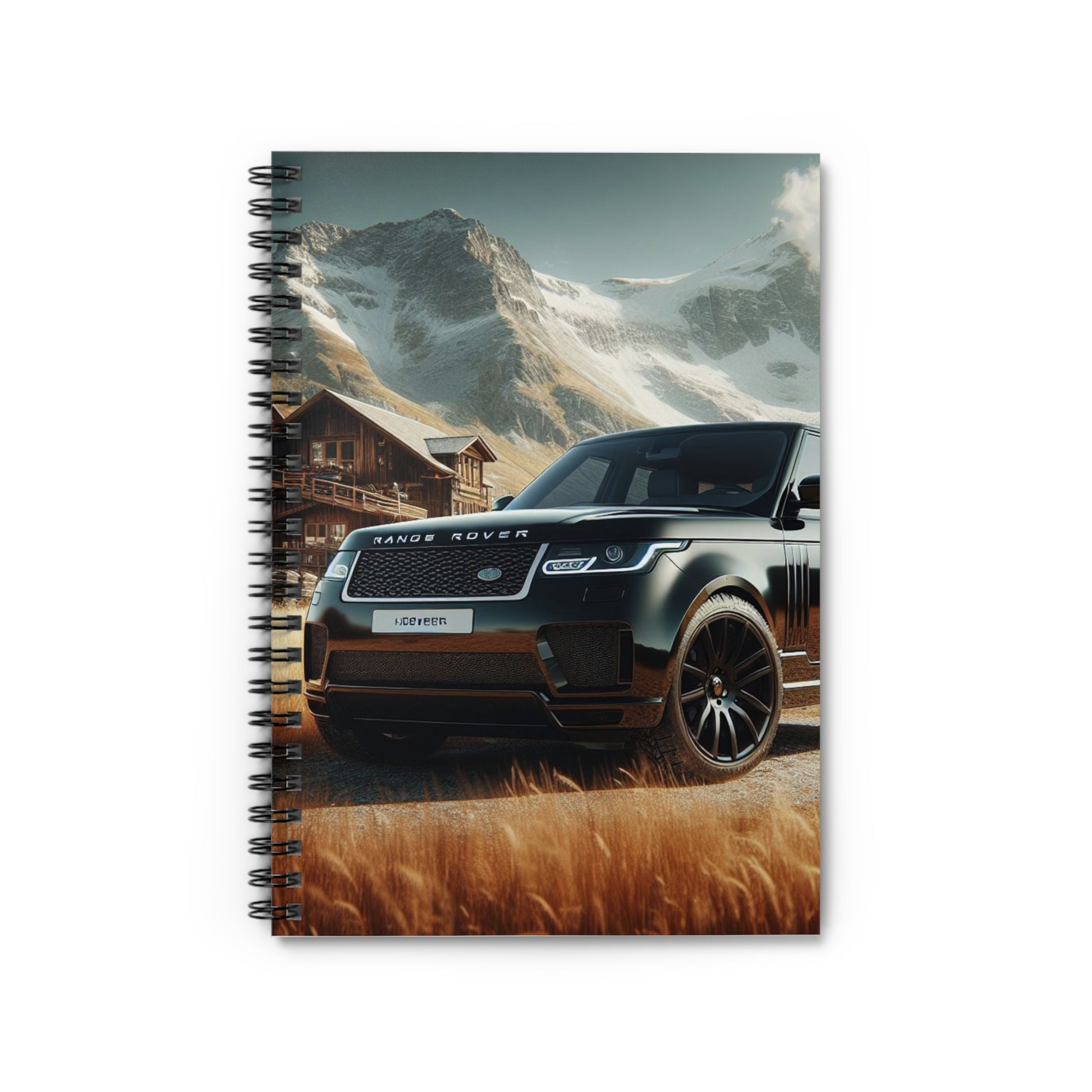 Black Range Rover Spiral Notebook Paper products Printify One Size  