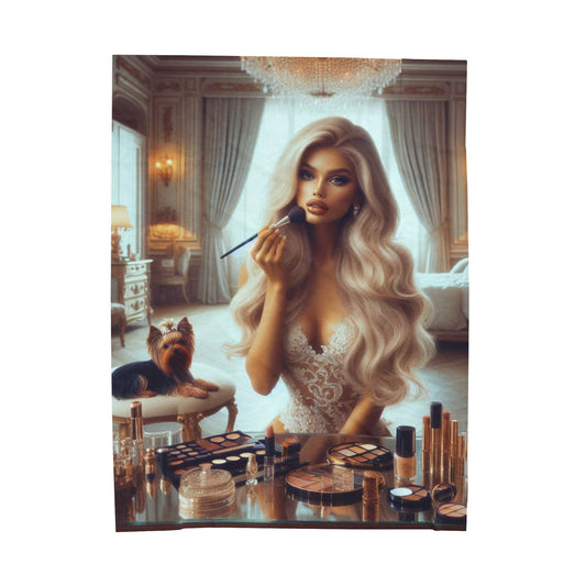 Make Up Time Plush Blanket All Over Prints Printify 60" × 80"  