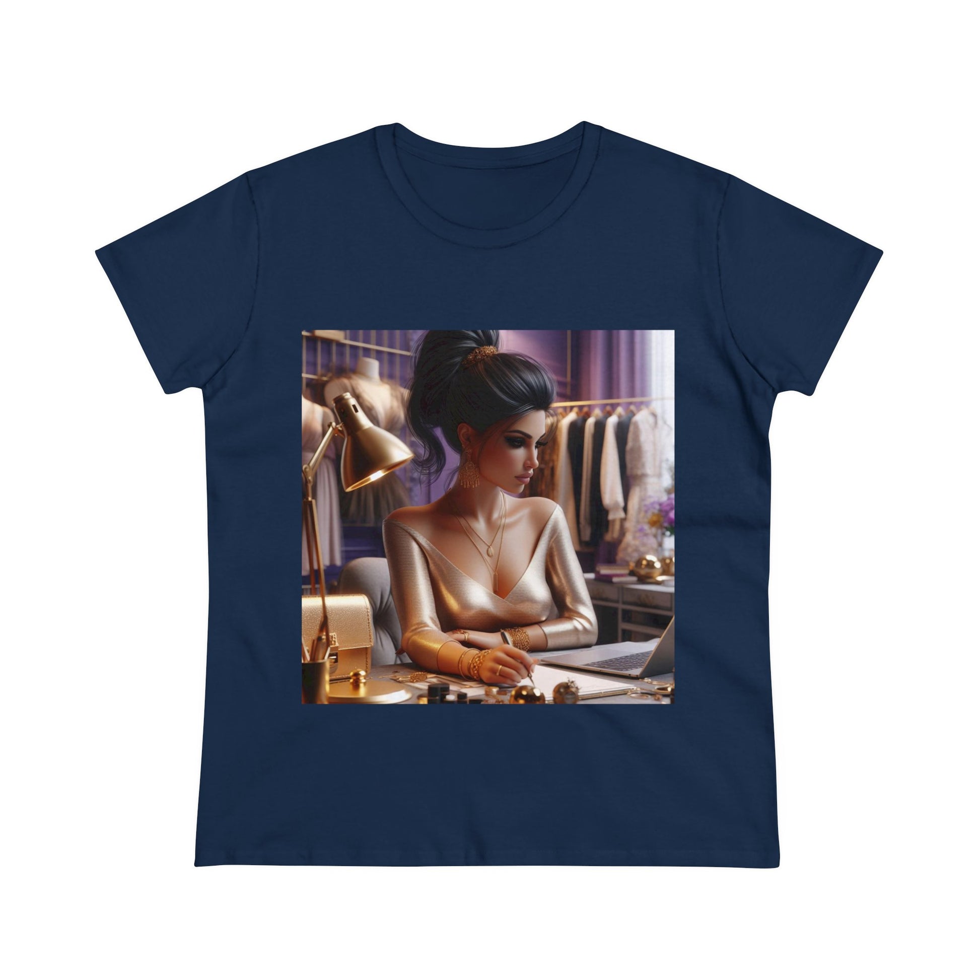 Fashion and Beauty T-Shirt T-Shirt Printify Navy S 