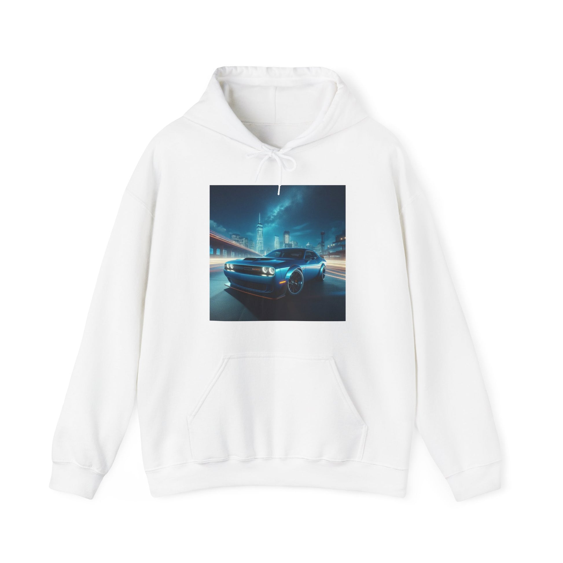 Blue Challenger Hoodie Hoodie Printify White S 