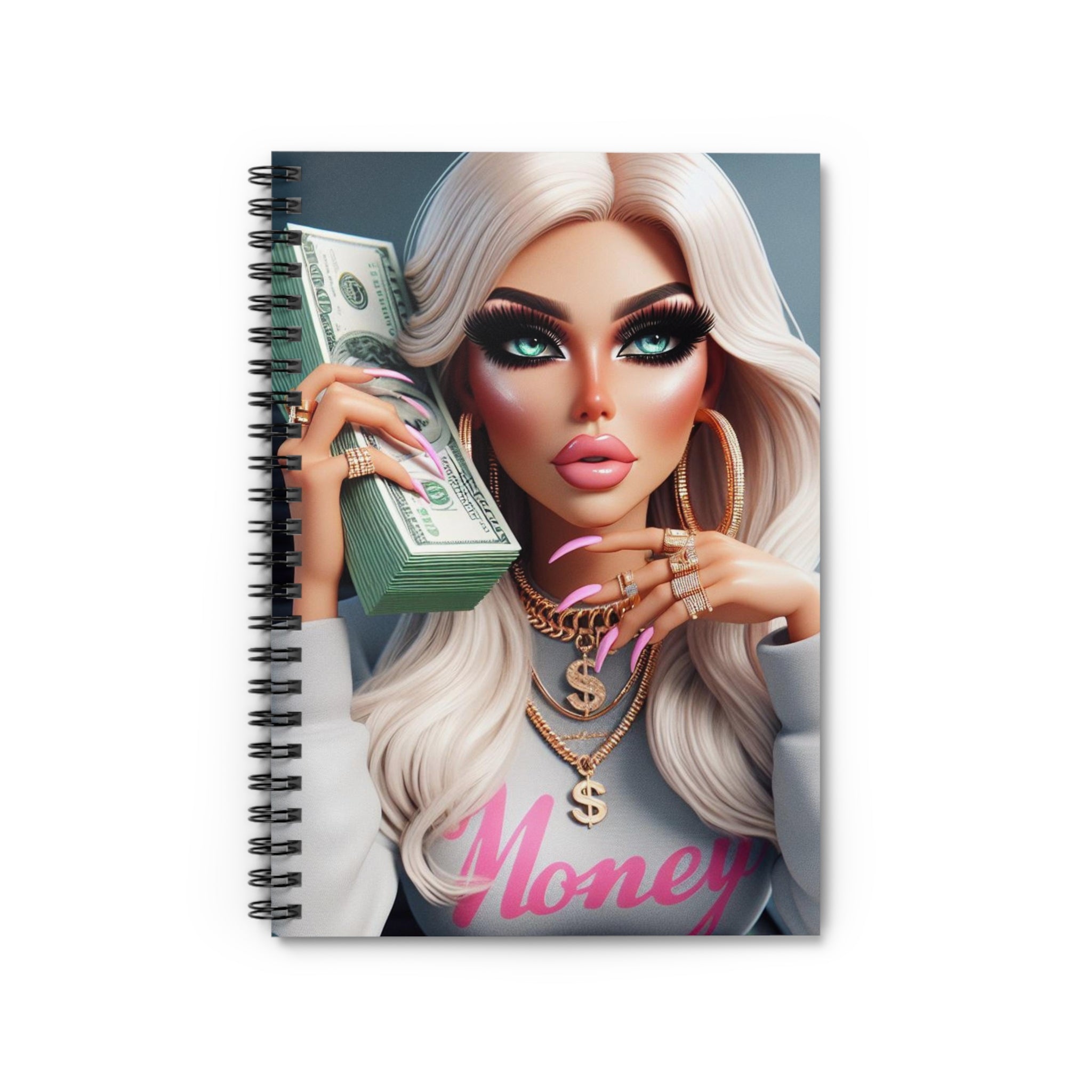 Money Spiral Notebook Paper products Printify One Size  