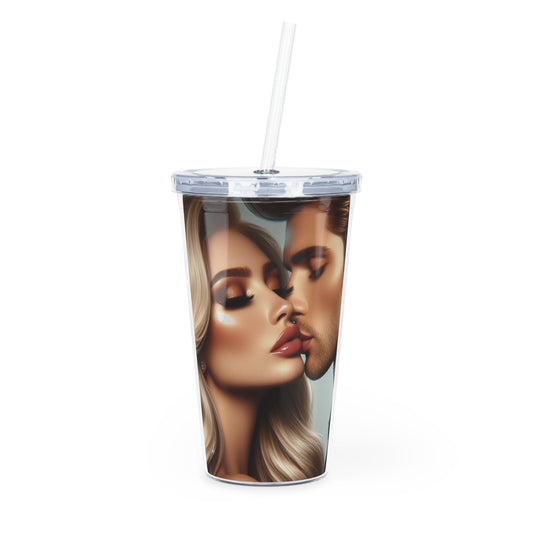 Kiss Me Tumbler with Straw Mug Printify 20oz Transparent 