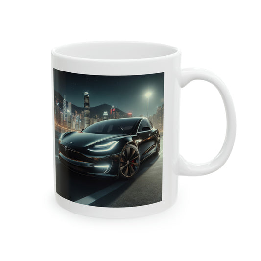 Black Tesla Mug Mug Printify   