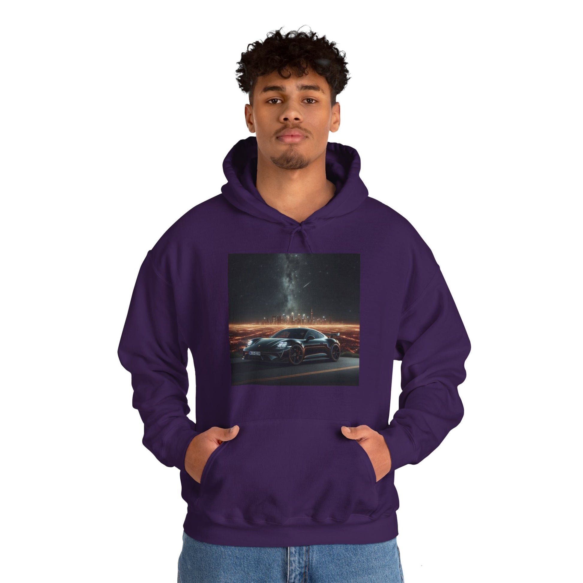 Black Porsche Hoodie Hoodie Printify   