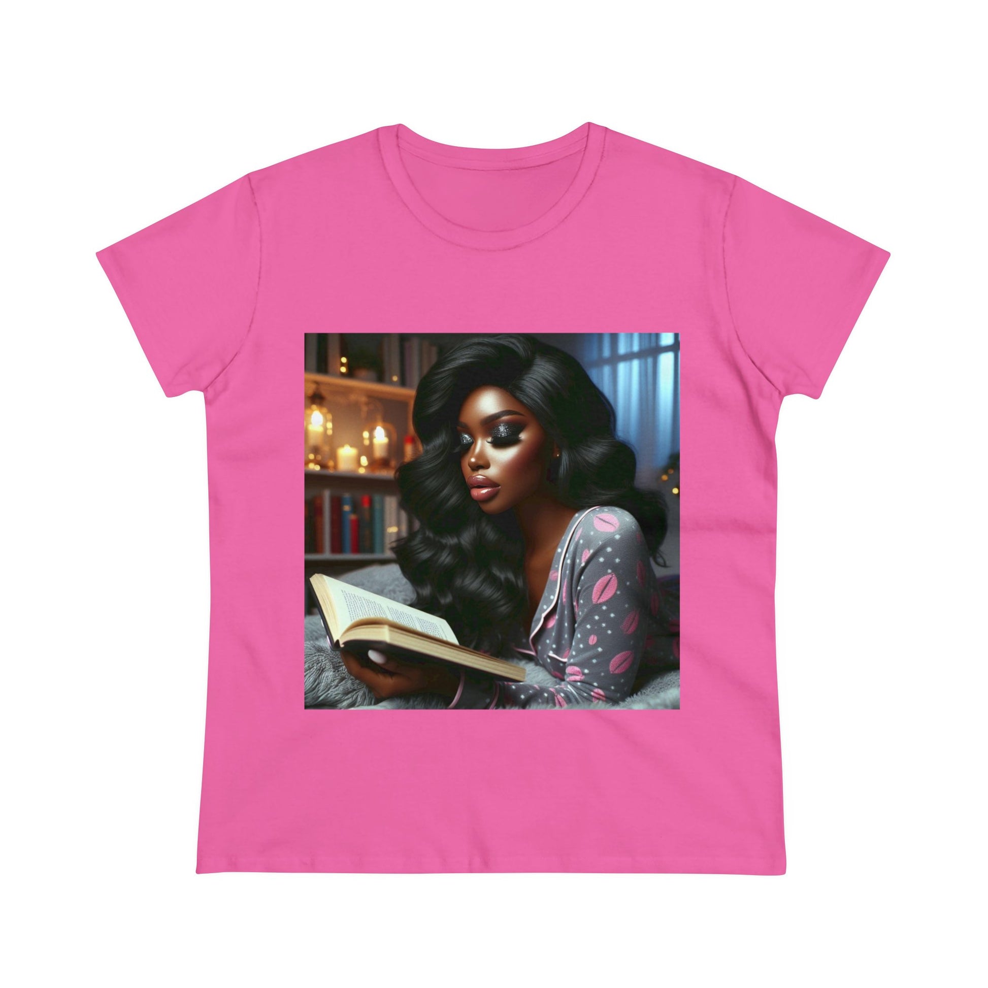 Late Night Book T-Shirt T-Shirt Printify Azalea S 