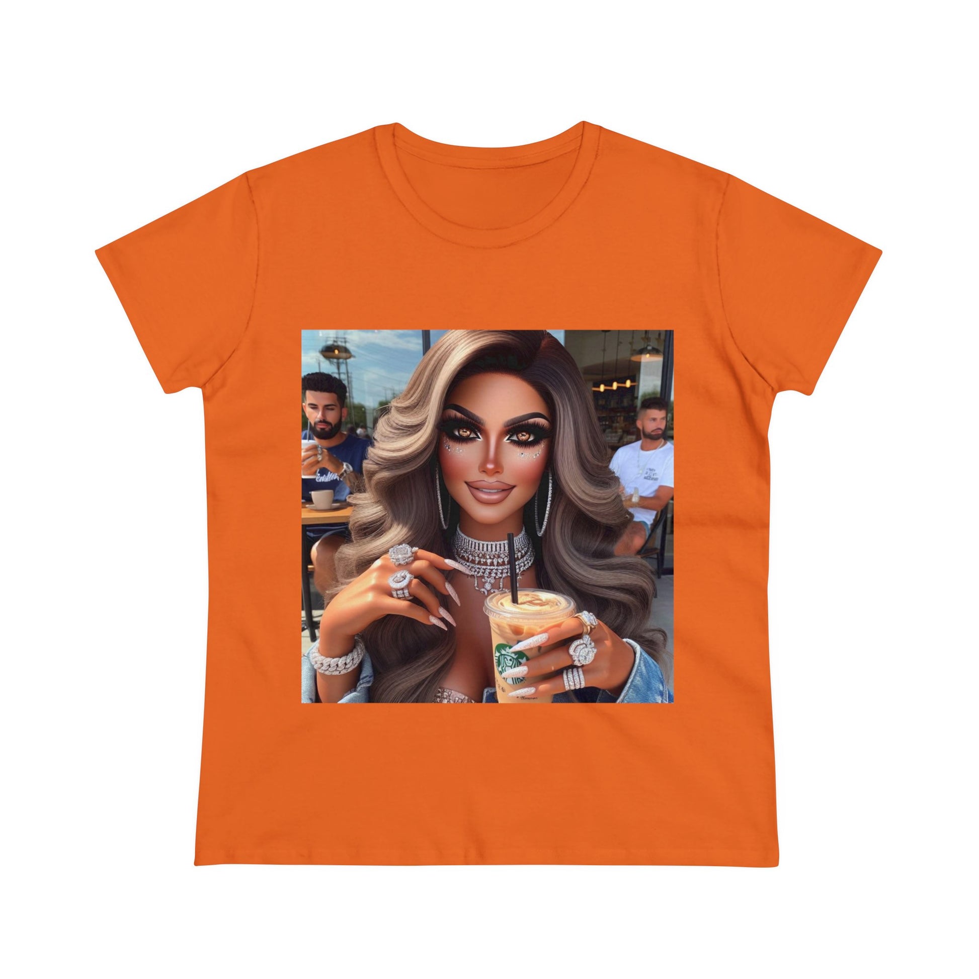 Coffee Beauty T-Shirt T-Shirt Printify Orange S 