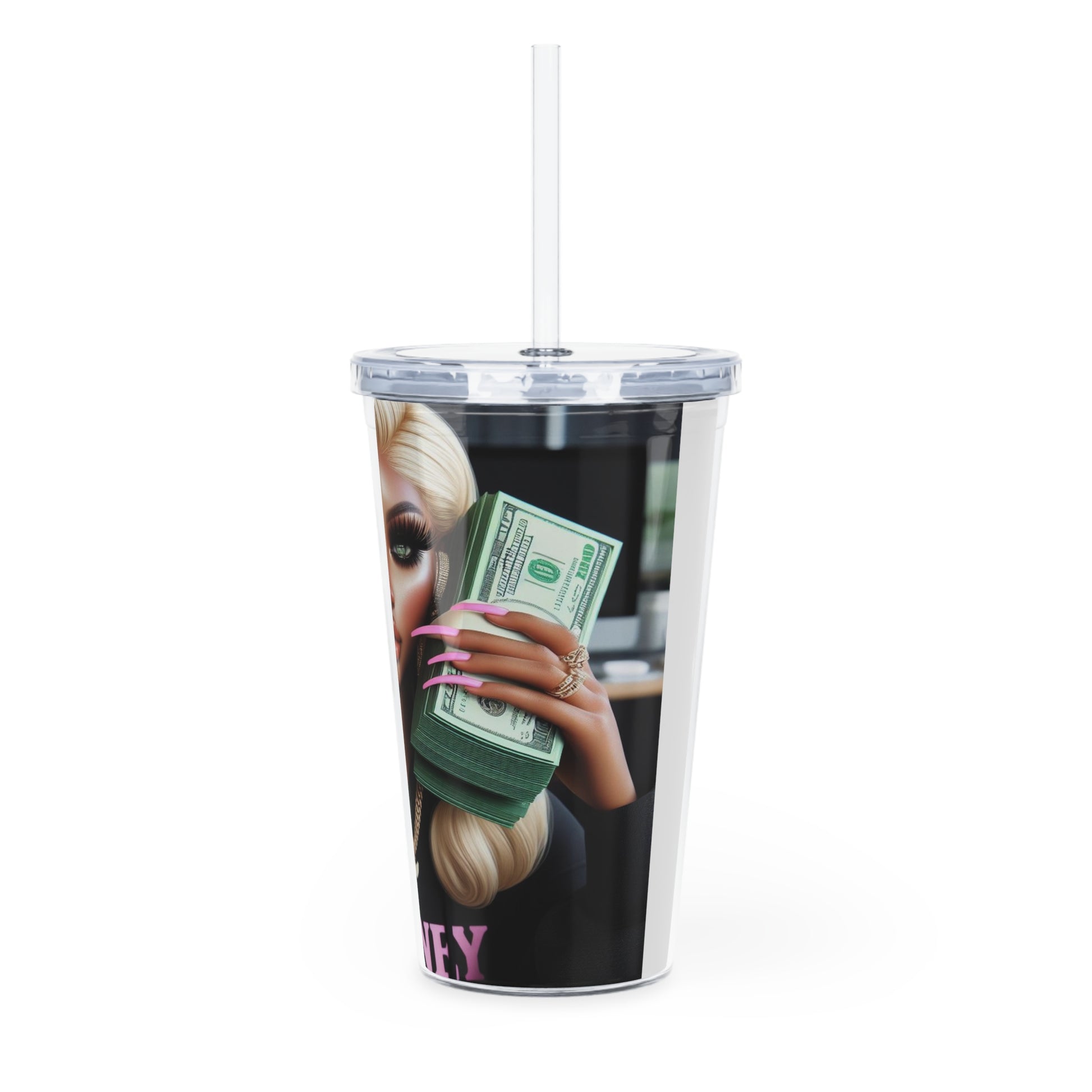 Money Tumbler with Straw Mug Printify   