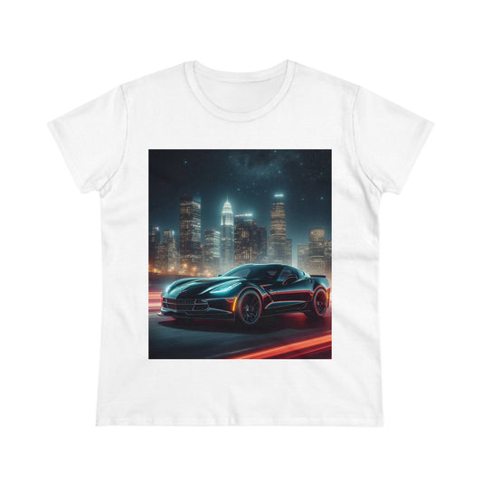 Black Corvette T-Shirt T-Shirt Printify White S 