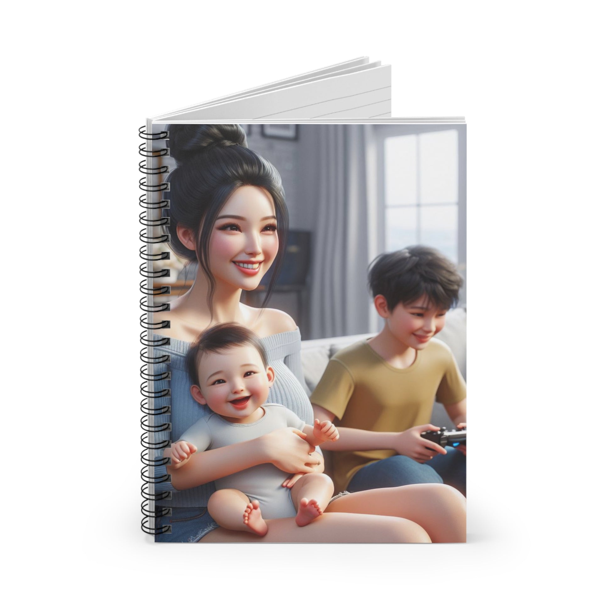 Family Time Spiral Notebook Paper products Printify   