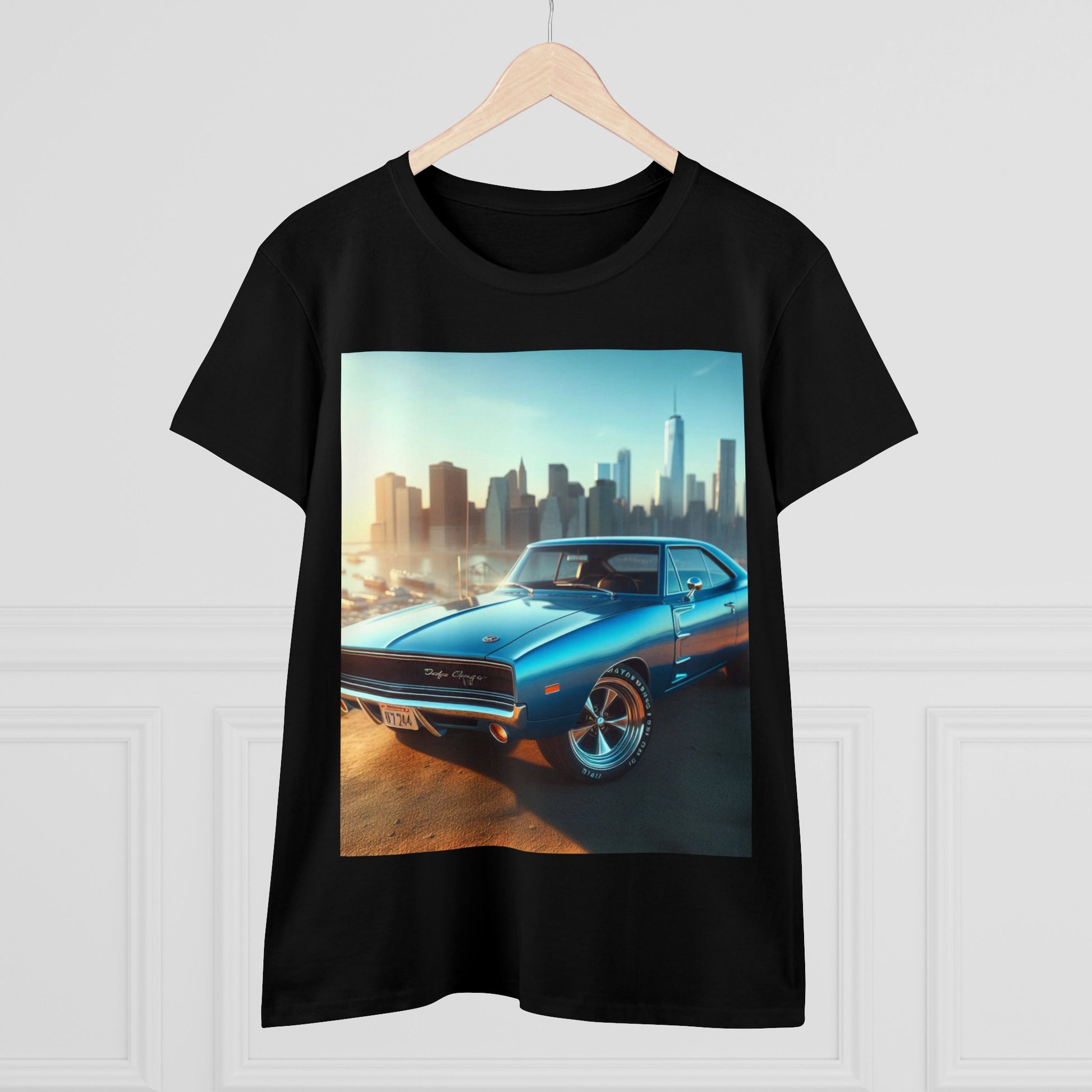 1970 Blue Dodge Charger T-Shirt T-Shirt Printify   