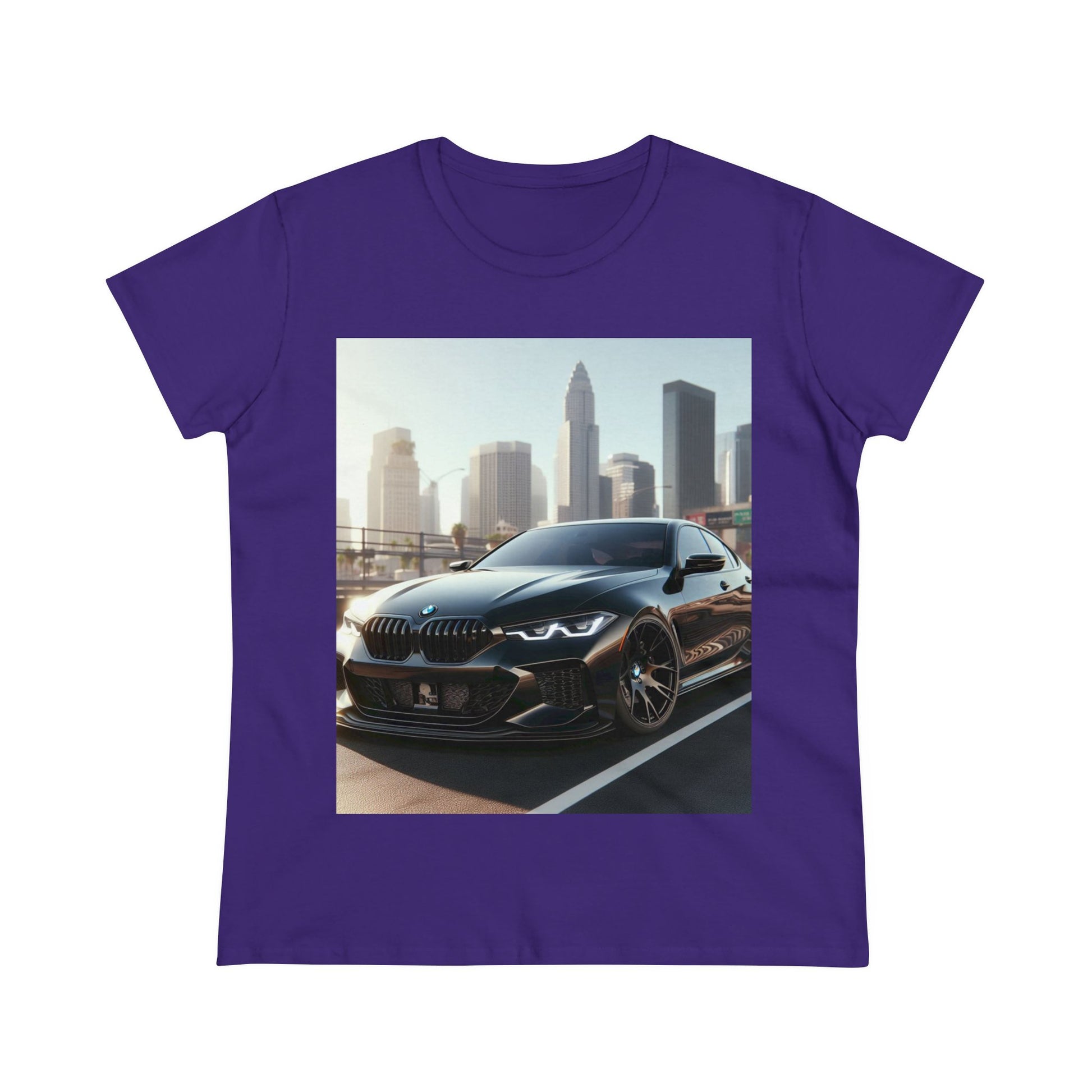 Black BMW T-Shirt T-Shirt Printify Purple S 