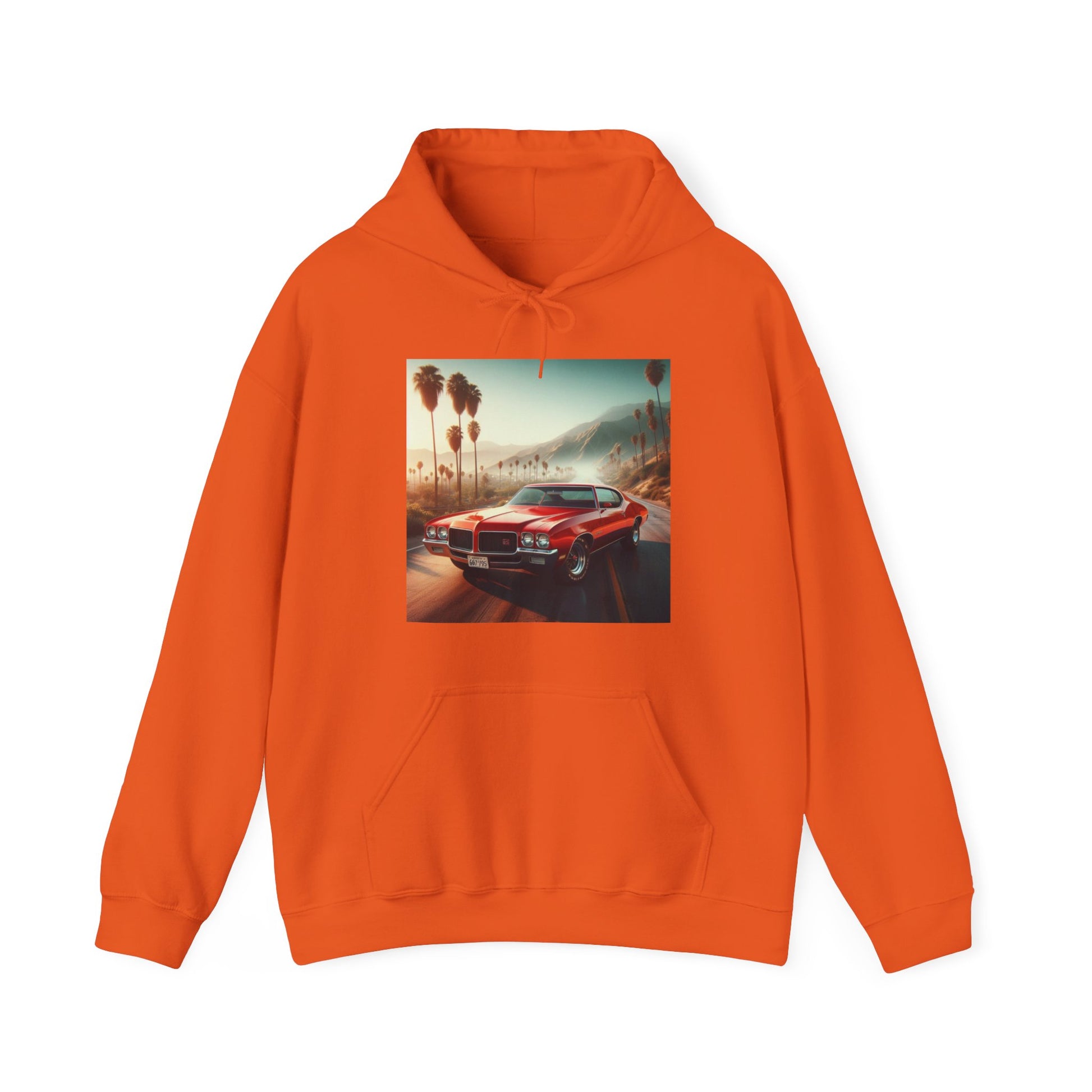 1972 Red Buick Gran Sport Hoodie Hoodie Printify Orange S 